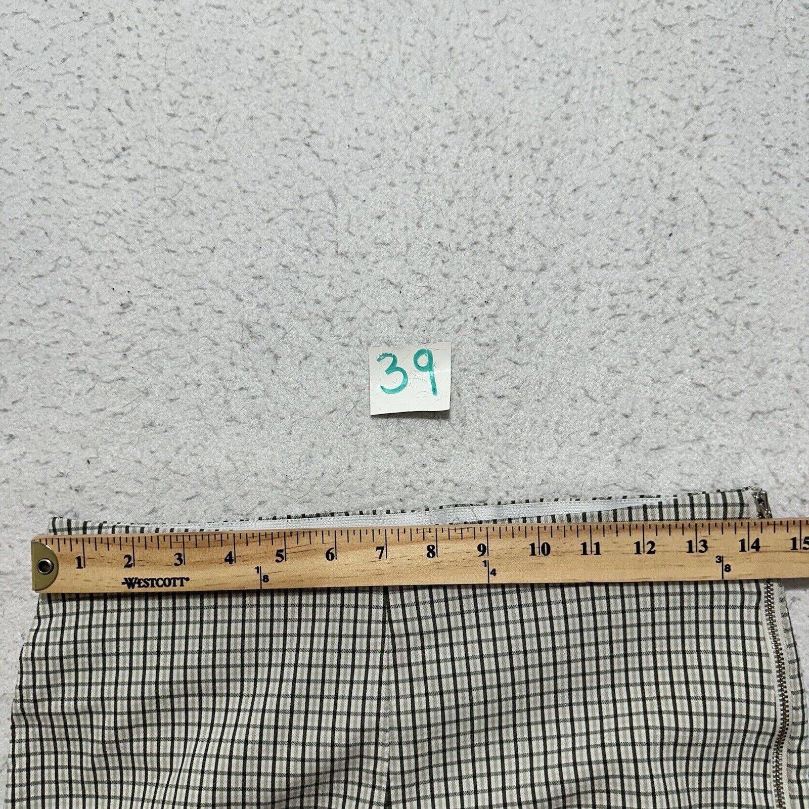 Other A New Day 8 Stretch Pants Green White Grid Stripe Trousers Size 30" / US 8 / IT 44 - 10 Thumbnail