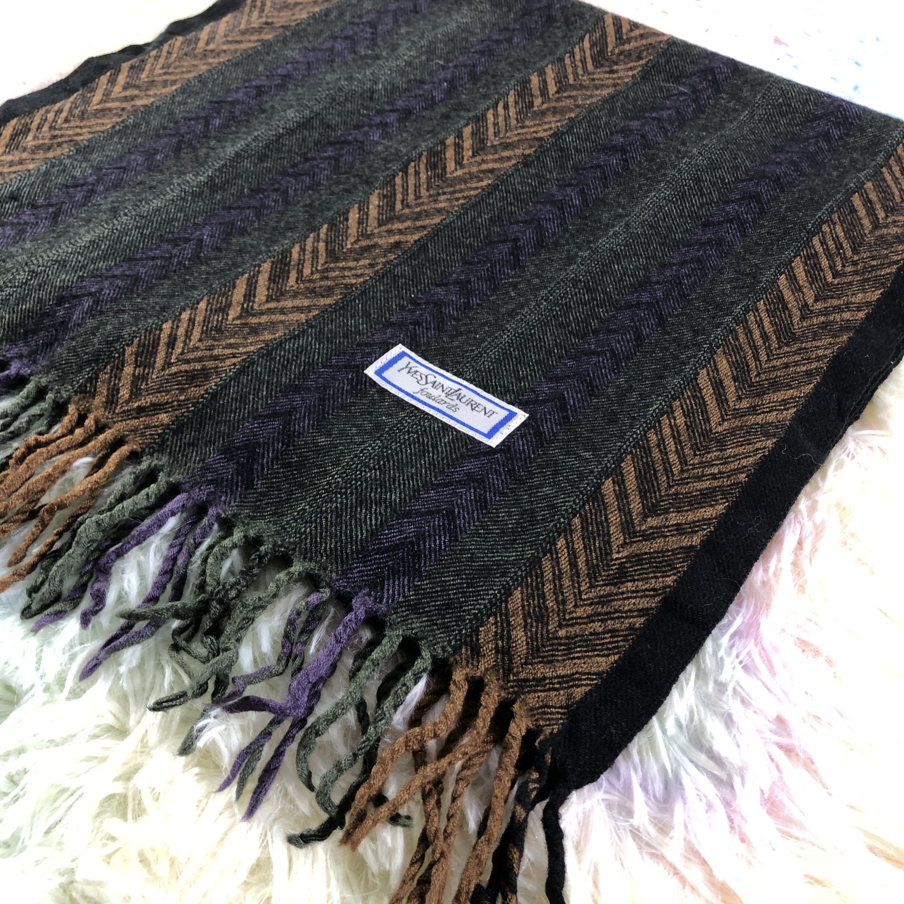 Vintage Yves Saint Laurent Scarf / Muffler / Neckwear - KM343 Size ONE SIZE - 3 Thumbnail