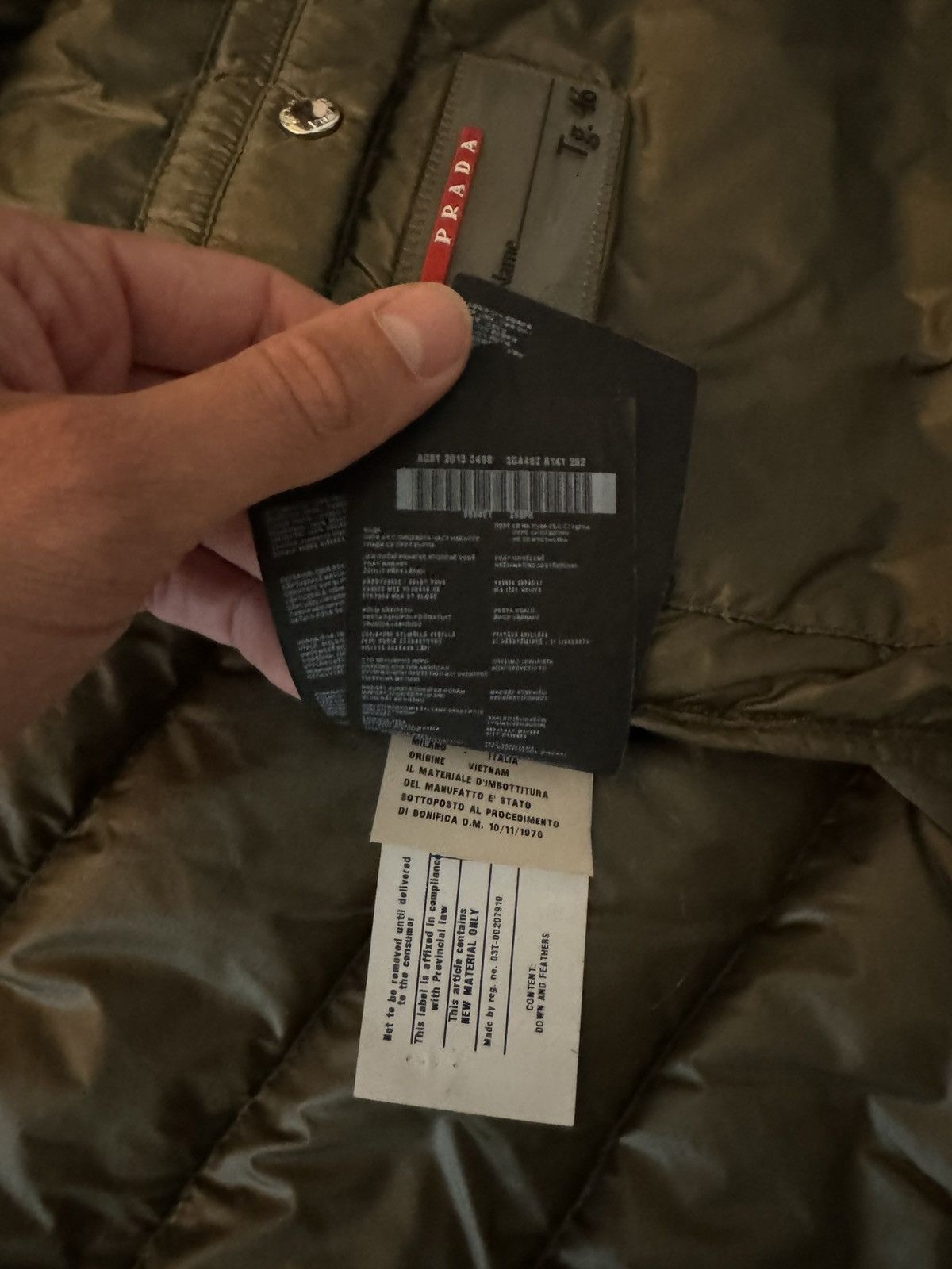 Prada Prada Down Puffer Vest Green Size US S / EU 44-46 / 1 - 9 Thumbnail