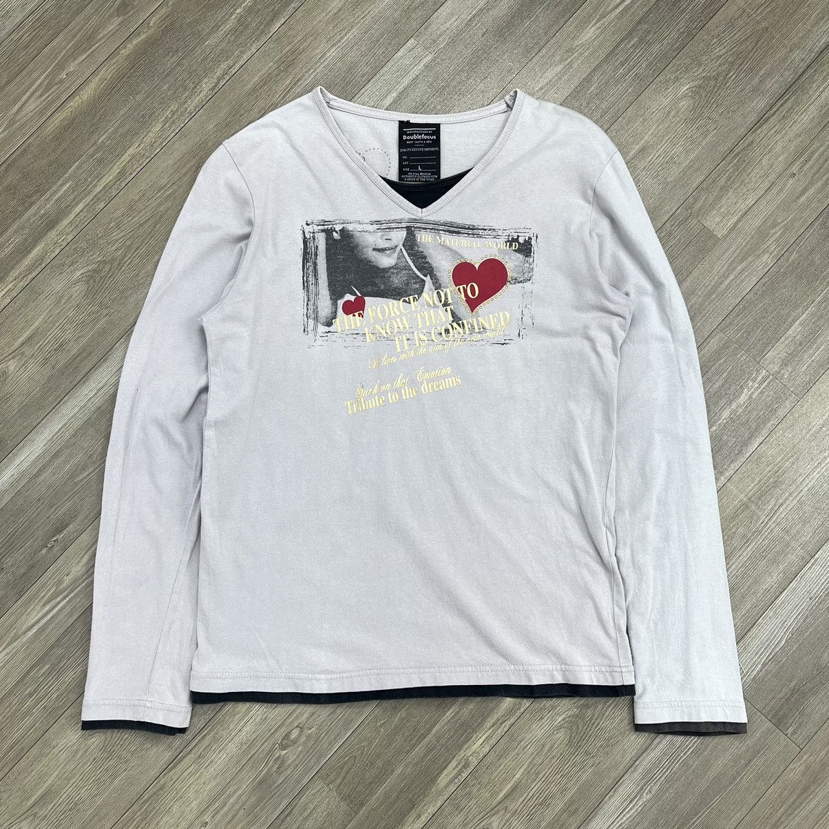 If Six Was Nine × Japanese Brand × Le Grande Bleu (L.G.B.) Doublefocus Double Layer Poem Gothic Grunge Skull Punk LS Size US L / EU 52-54 / 3 - 1 Thumbnail