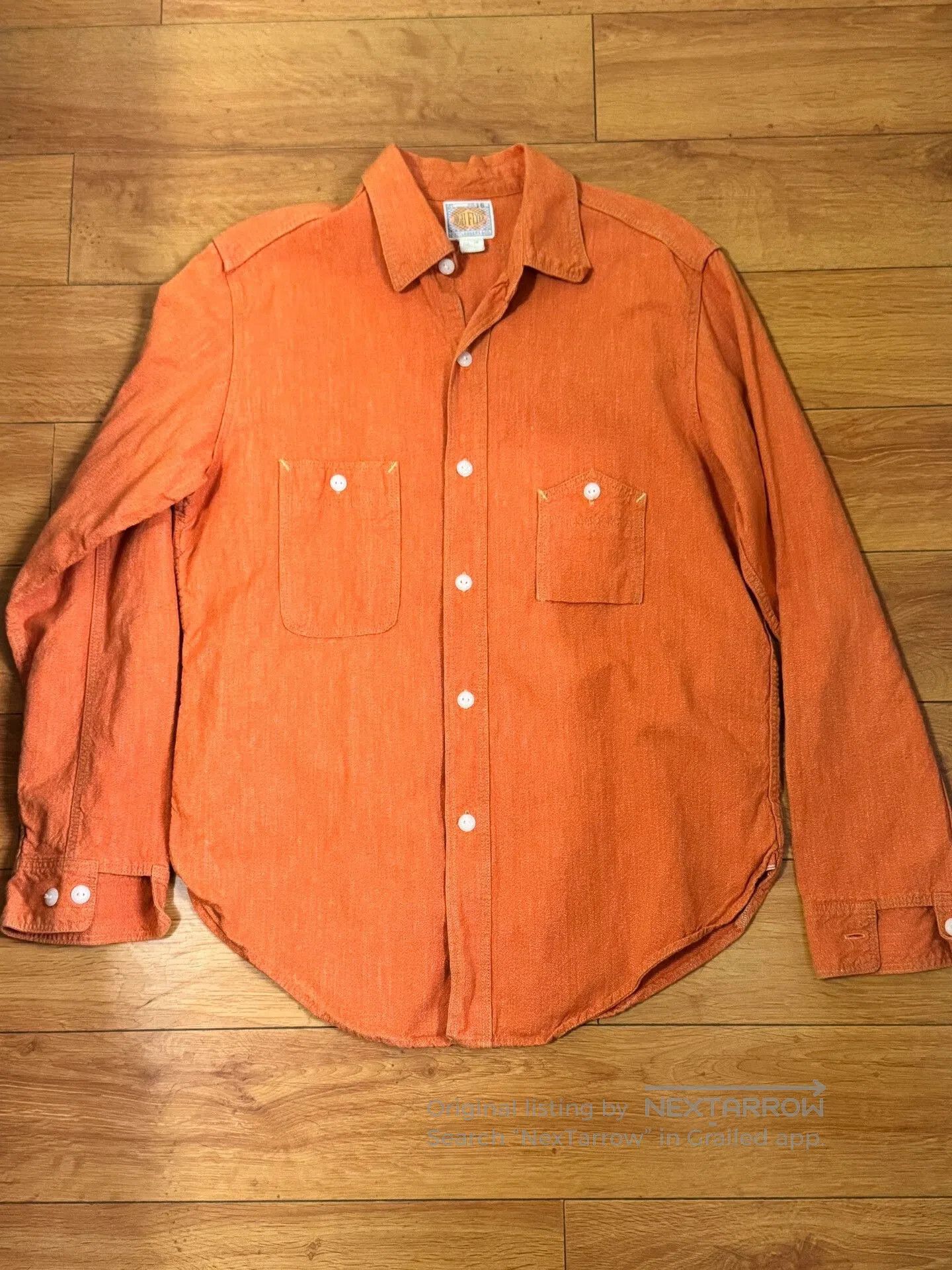 Freewheelers Orange Pepper Salt Fabric Shirt. Size US XL / EU 56 / 4 - 1 Thumbnail