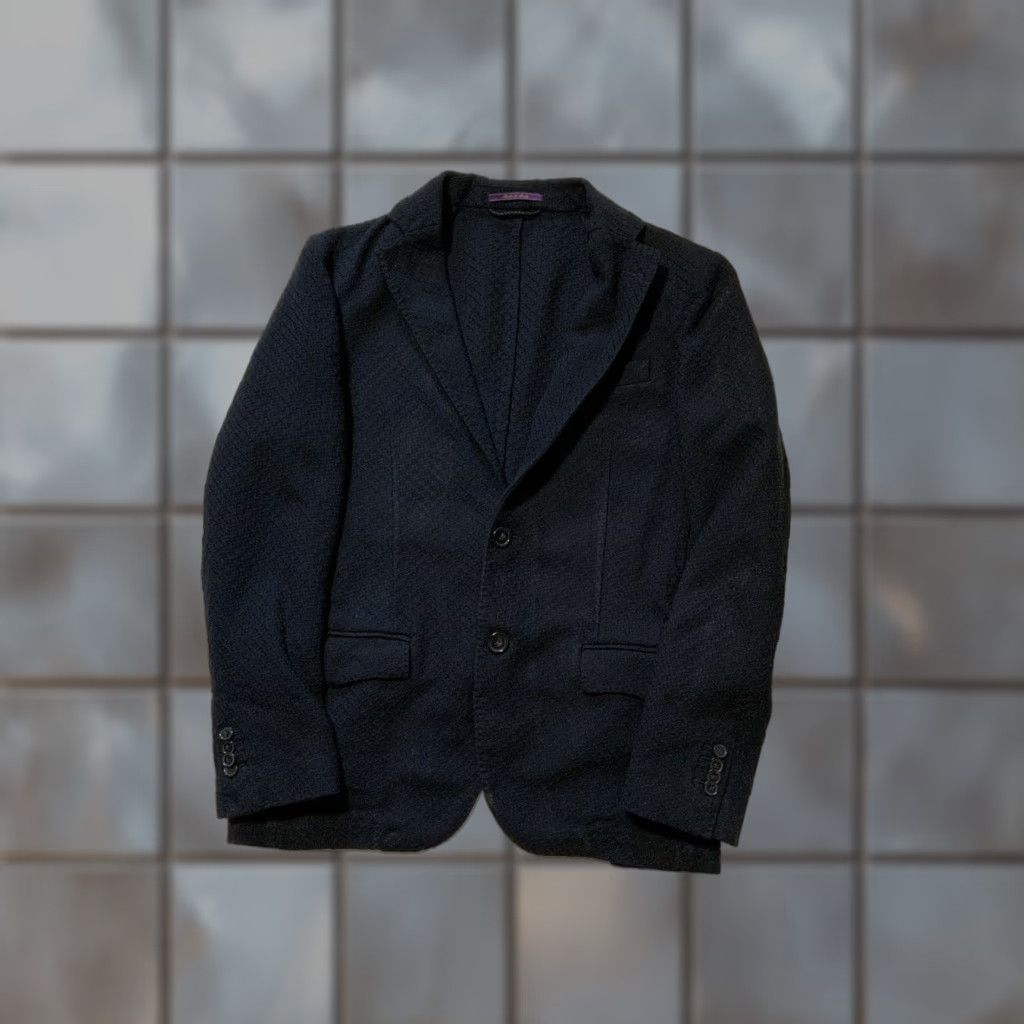 Liberty London VINTAGE Liberty of London Blazer Jacket Made In Italy Cotton Navy Two Button Sz. 48 Mens Regular 42" Chest 28.5" Length Size 48R - 1 Thumbnail
