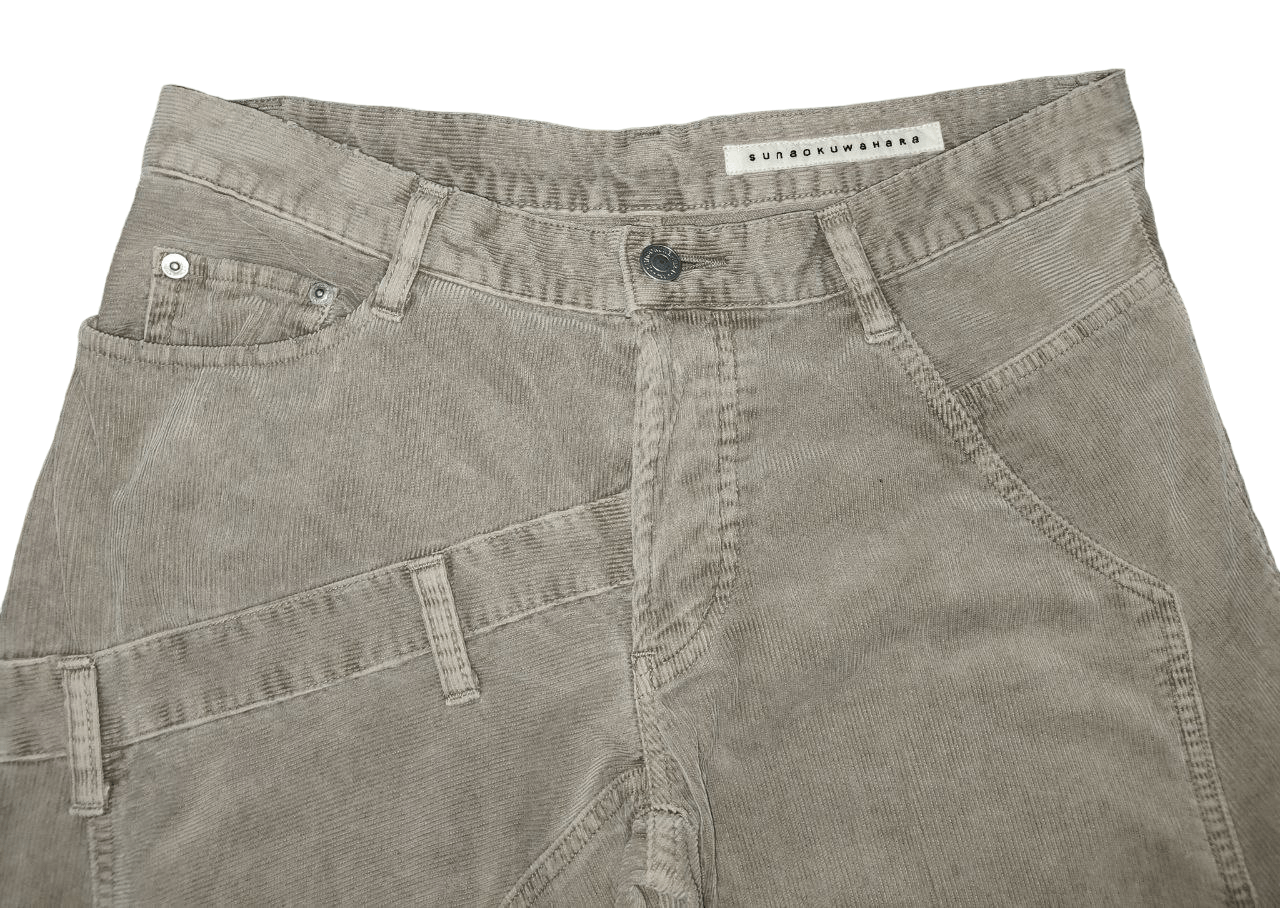 Issey Miyake Sunao Kawahara Reconstructed Corduroy Pant Size US 30 / EU 46 - 6 Thumbnail