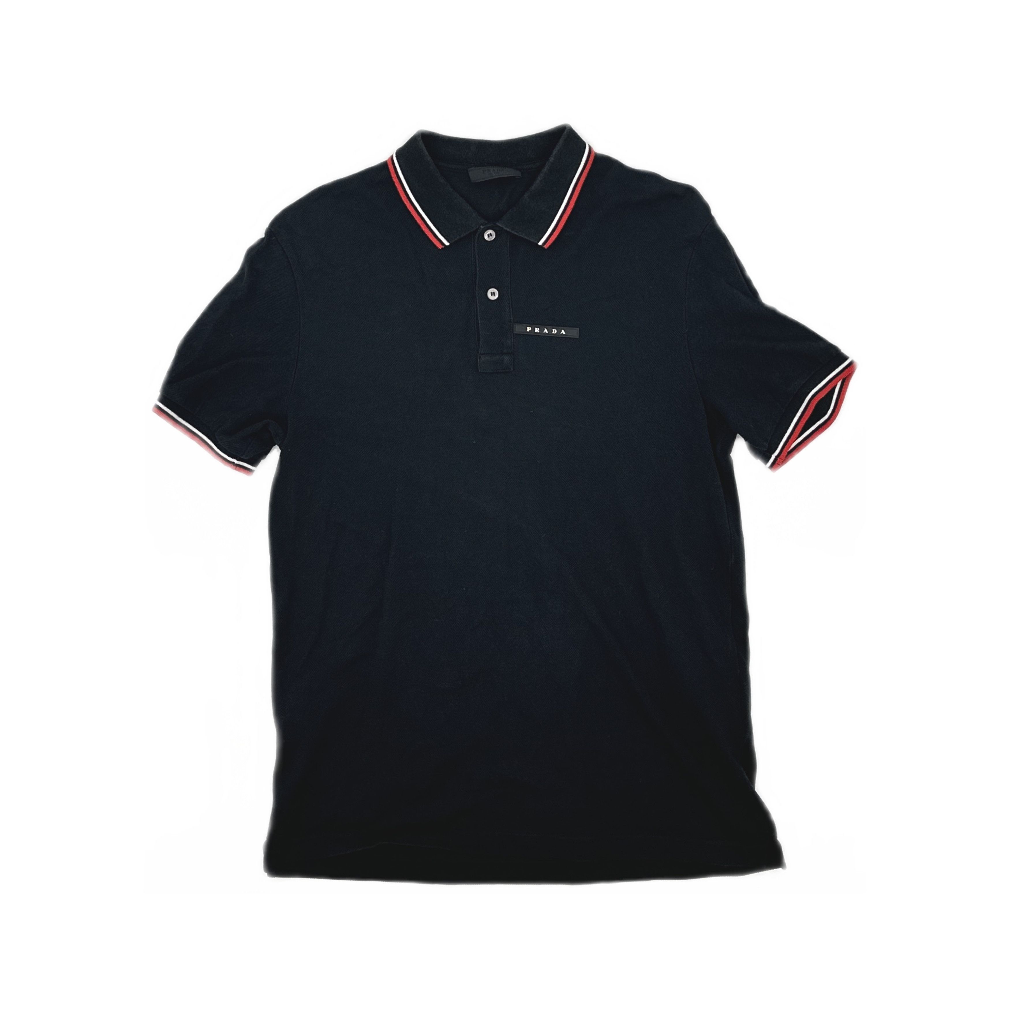 Prada Prada Striped Collar Polo Shirt Size L Size US L / EU 52-54 / 3 - 1 Thumbnail