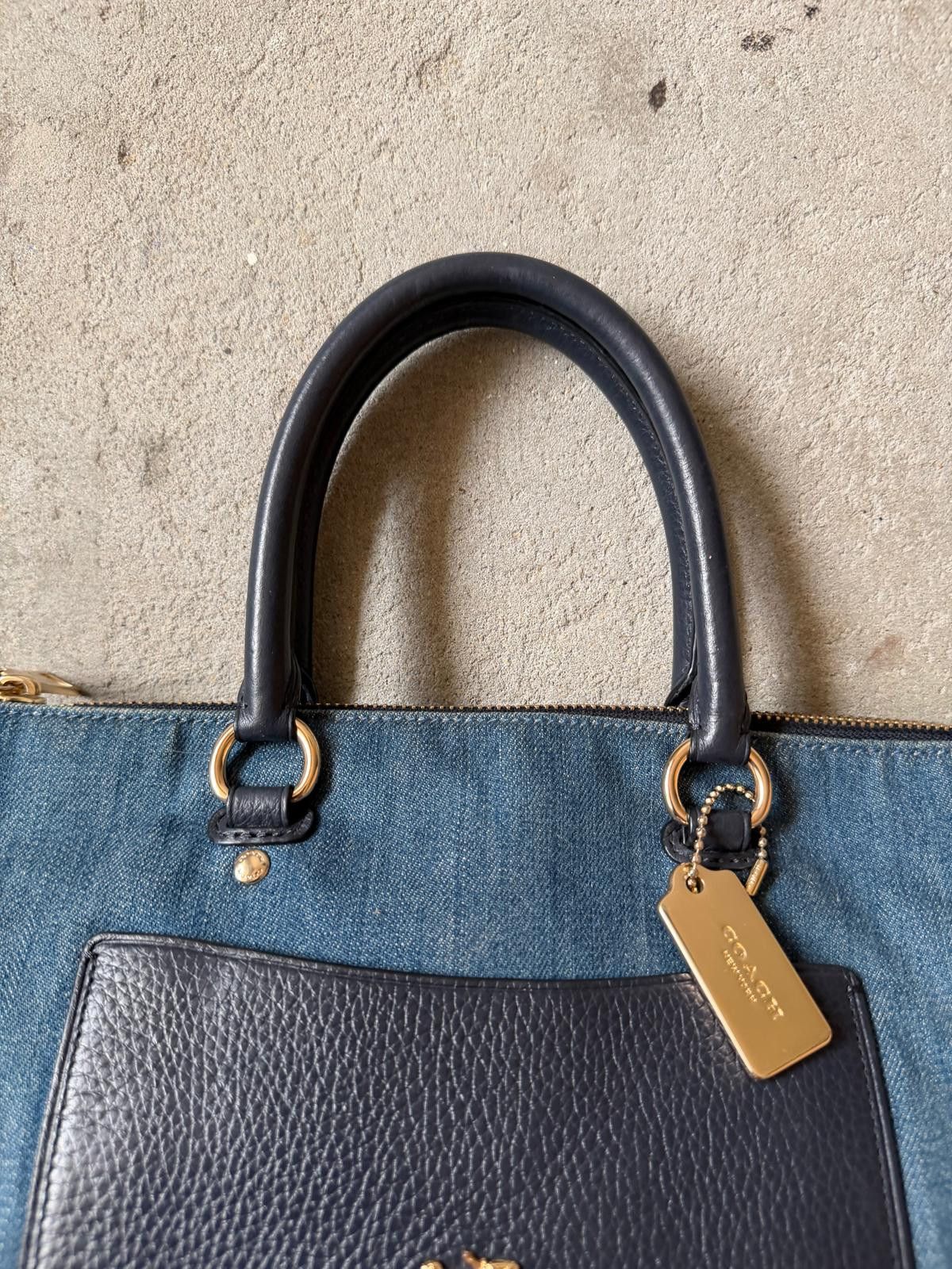 Coach Coach Emma Denim Shoulder Bag Blue/Navy Size ONE SIZE - 3 Thumbnail