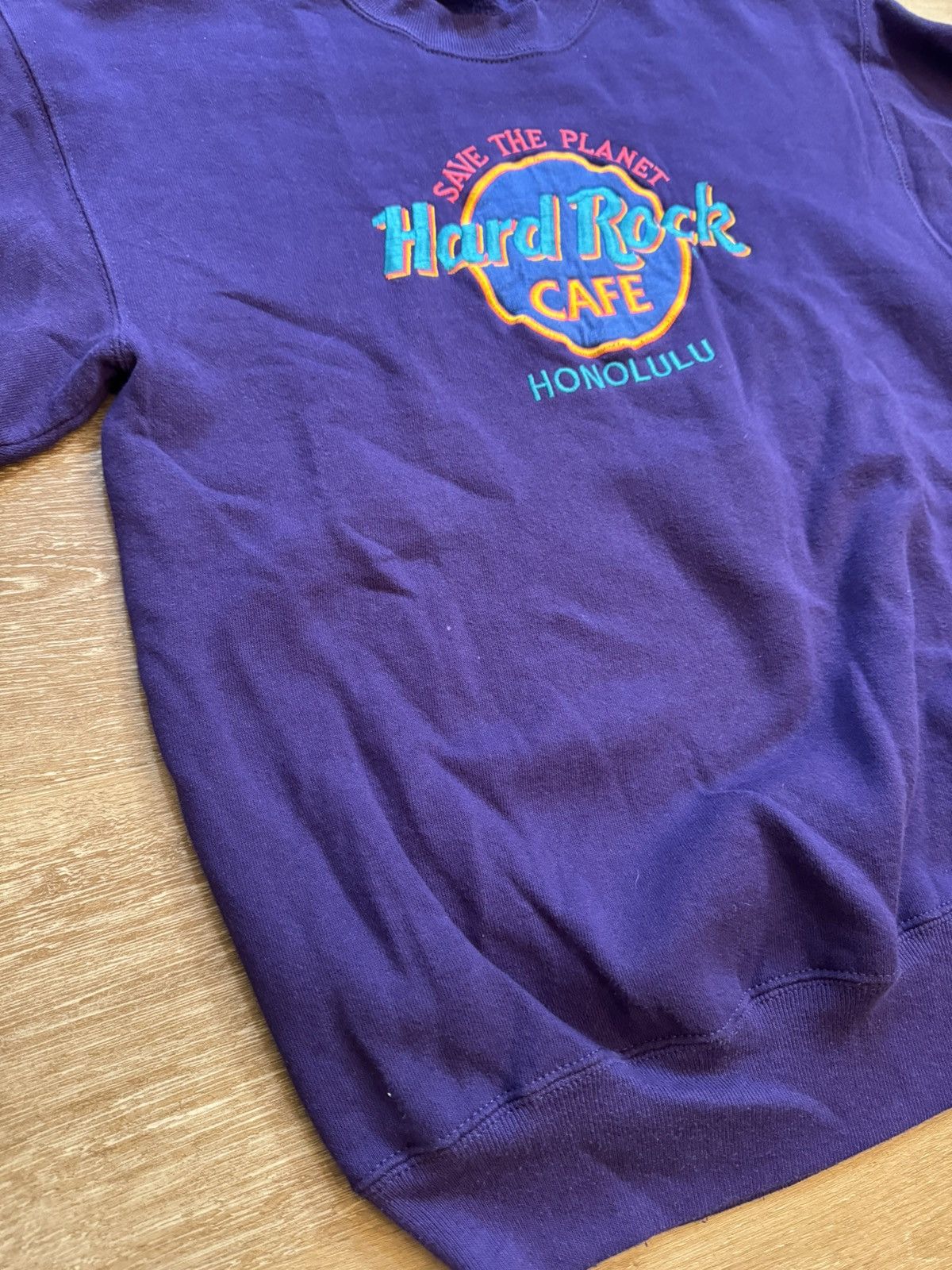 Hard Rock Cafe × Jerzees × Vintage Vintage Hard Rock Honolulu Crew Neck Embroidered Sweatshirt Size US M / EU 48-50 / 2 - 12 Thumbnail