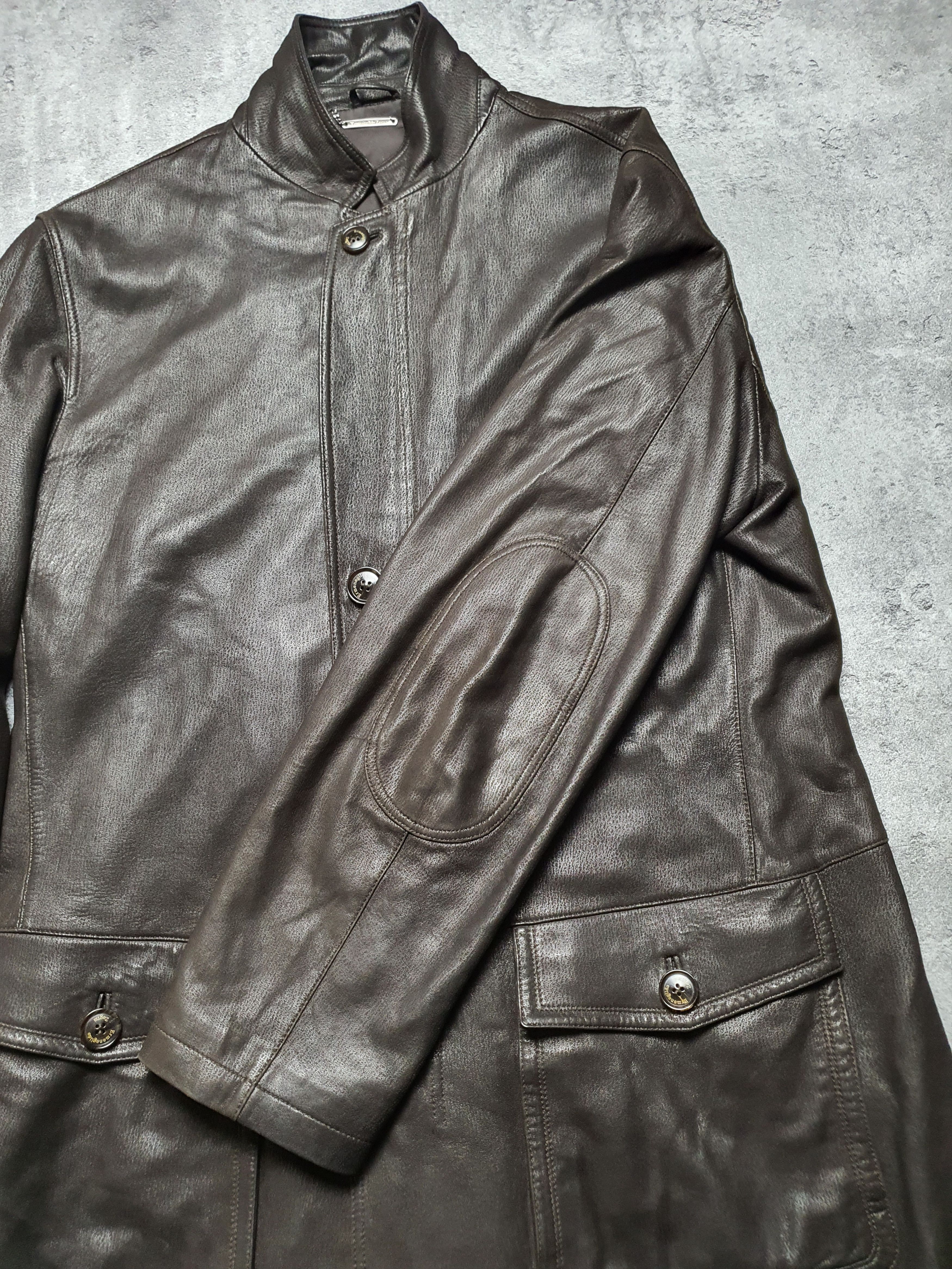 Ermenegildo Zegna Leather coat Ermenegildo Zegna original rare luxury item Size US L / EU 52-54 / 3 - 3 Thumbnail