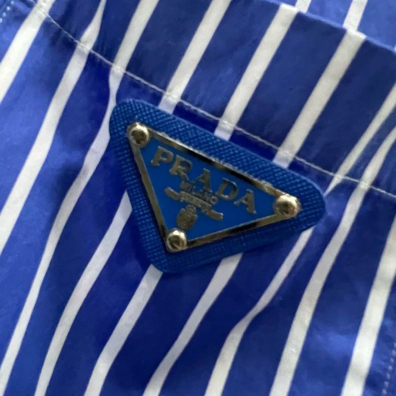 Prada Prada Striped triangle shirt dress 2502-Nextarrow Size XXS / US 00 / IT 34 - 2 Thumbnail