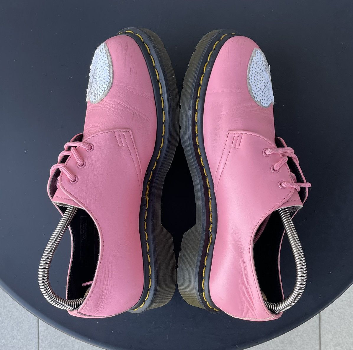 Dr. Martens Dr Martens 1461 Sequin Hearts in Geranium Pink Oxfords Shoes Size US 8 / IT 38 - 6 Thumbnail