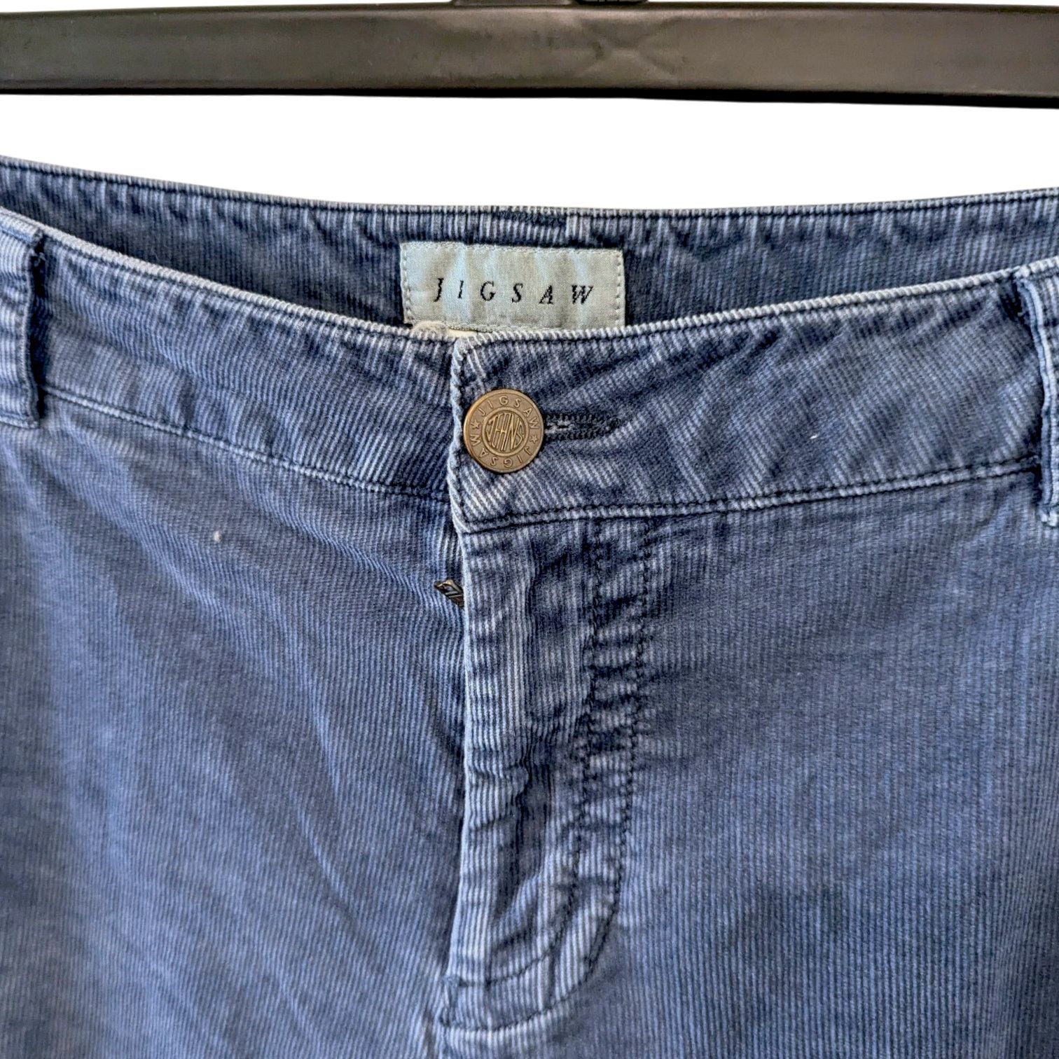 Jigsaw Jigsaw Storm Blue Corduroy Boot Cut Pants Size 14 Size 36" / US 14 / IT 50 - 5 Thumbnail