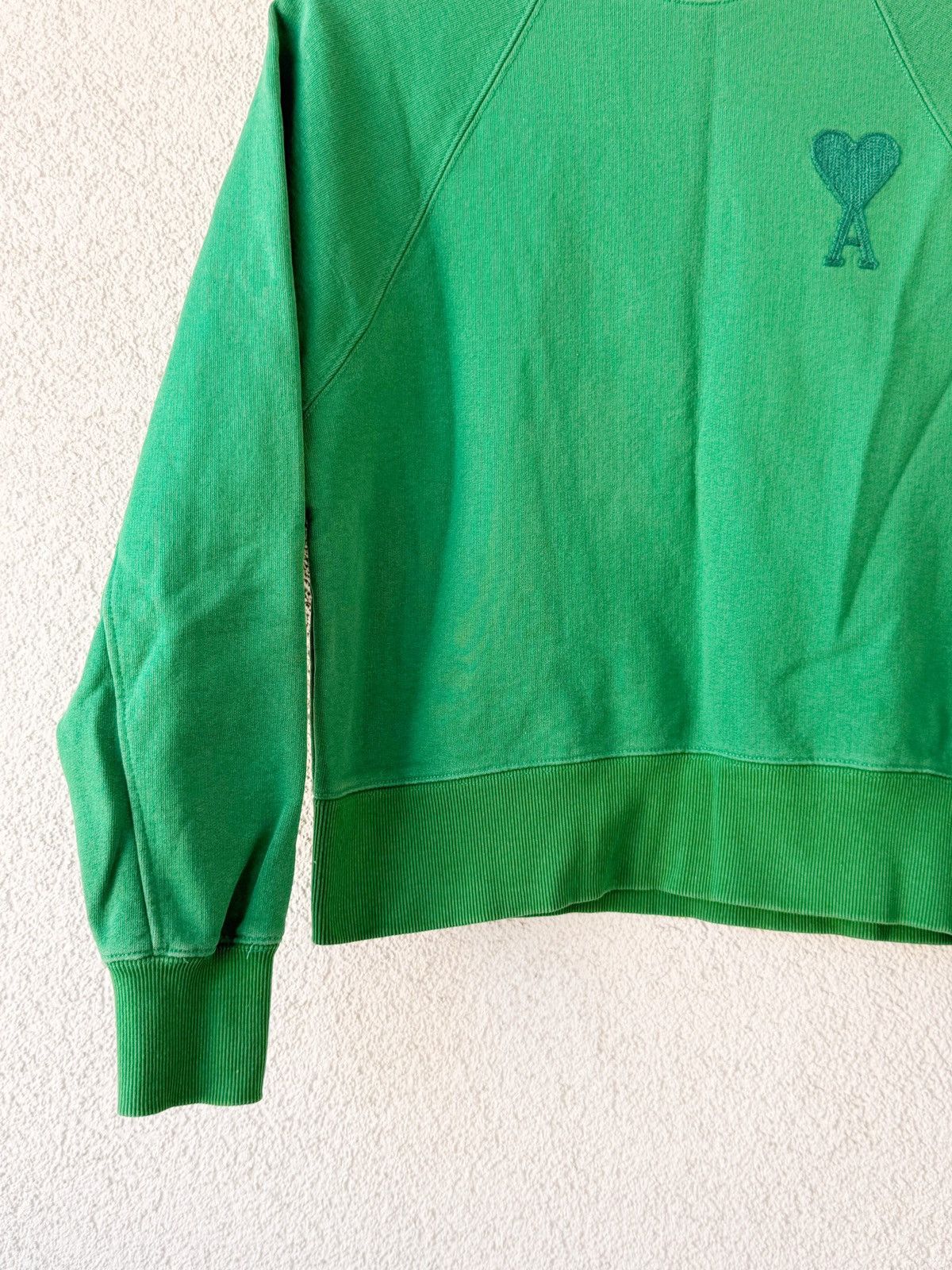 AMI Ami Women Green Heavyweight Sweatshirt Big Heart Logo Size M Size M / US 6-8 / IT 42-44 - 4 Thumbnail