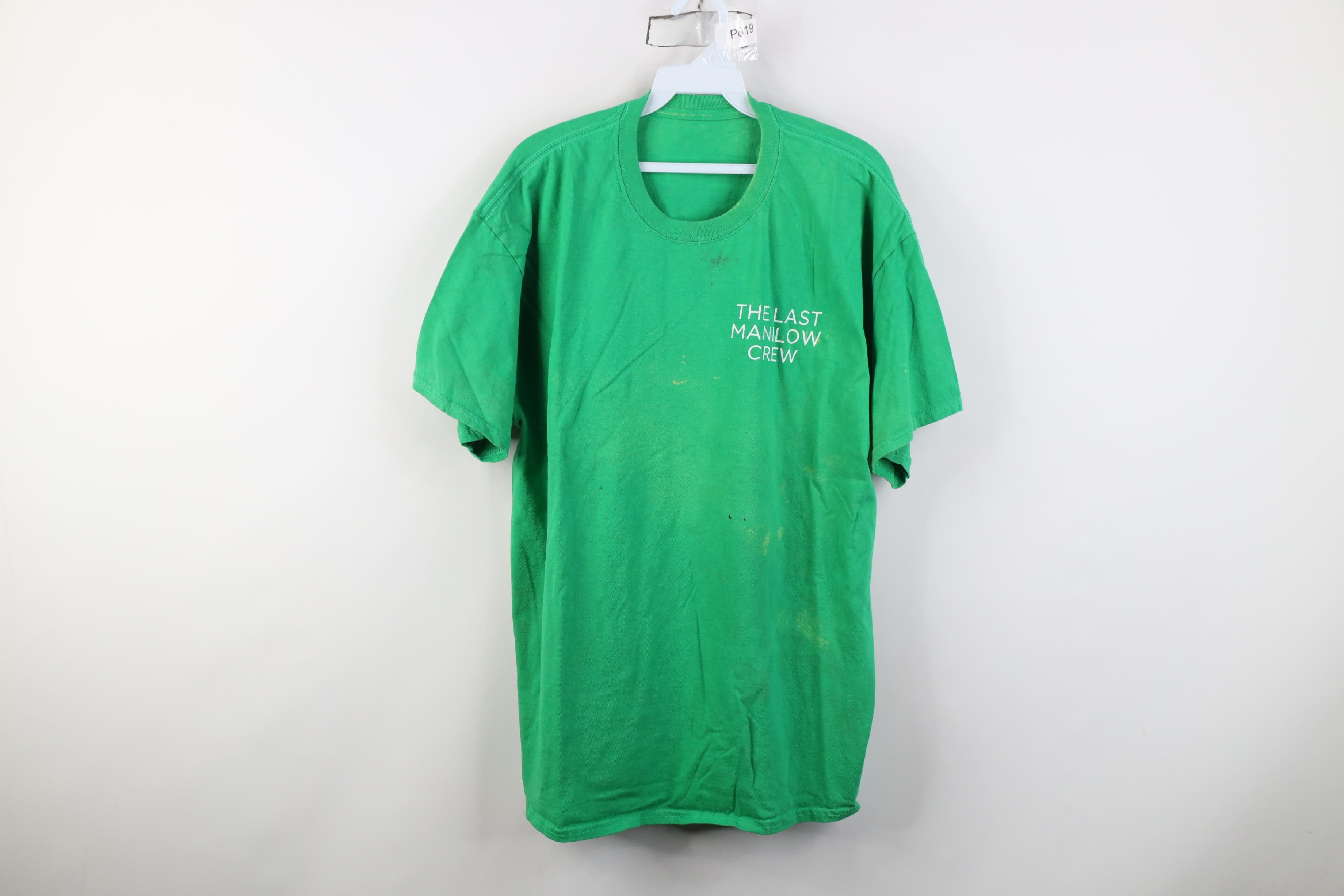 Vintage Vintage Crew The Last Tour Barry Manilow Band T-Shirt Green Size US XL / EU 56 / 4 - 1 Thumbnail