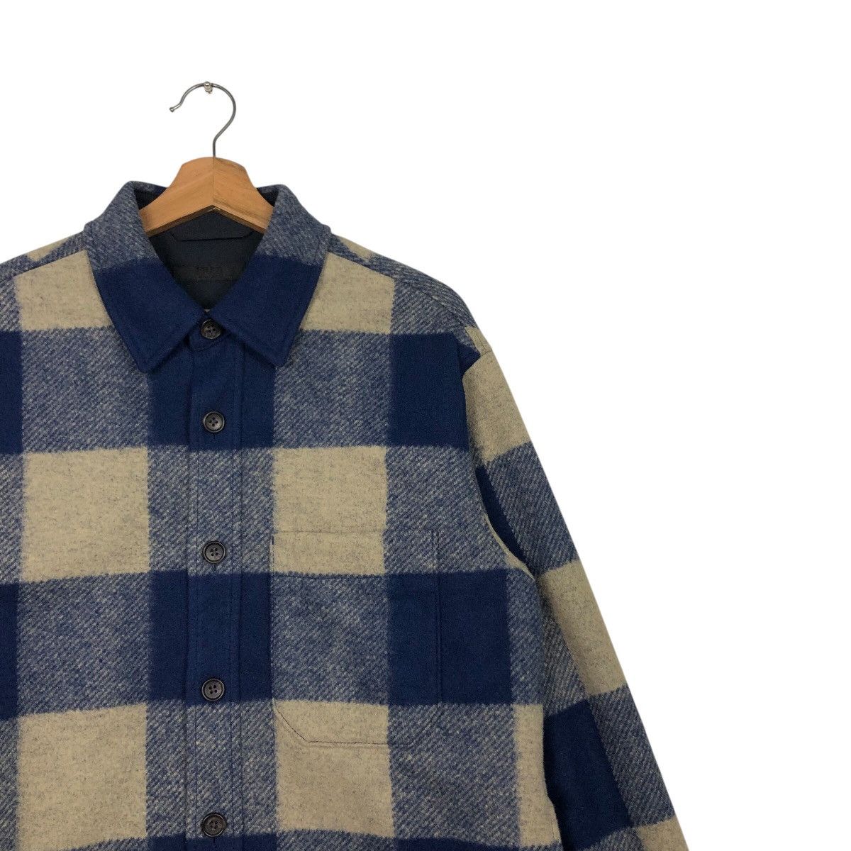 Japanese Brand Vintage Wool Chore Jacket Uniqlo Tartan Design Issey Miyake Size US M / EU 48-50 / 2 - 7 Thumbnail