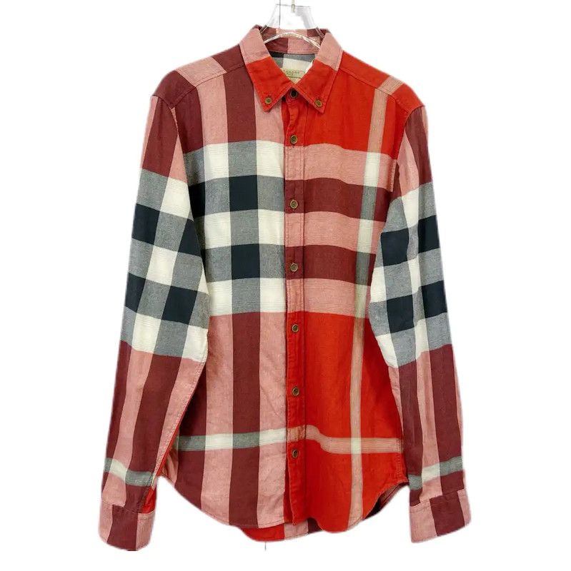 Burberry Burberry Color Block Cotton Long Sleeve Shirt Size XS / US 0-2 / IT 36-38 - 1 Thumbnail