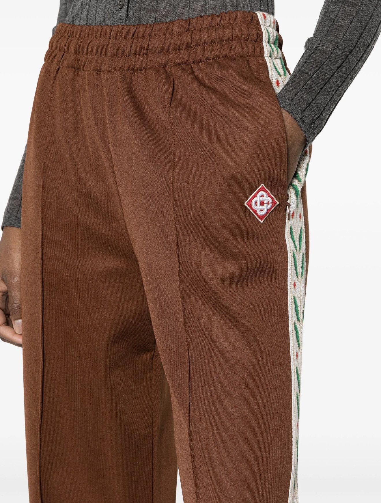 Casablanca Casablanca Laurel Brown Track Suit in Tricot-Knit Size 25" / US 0 / IT 36 - 19 Thumbnail