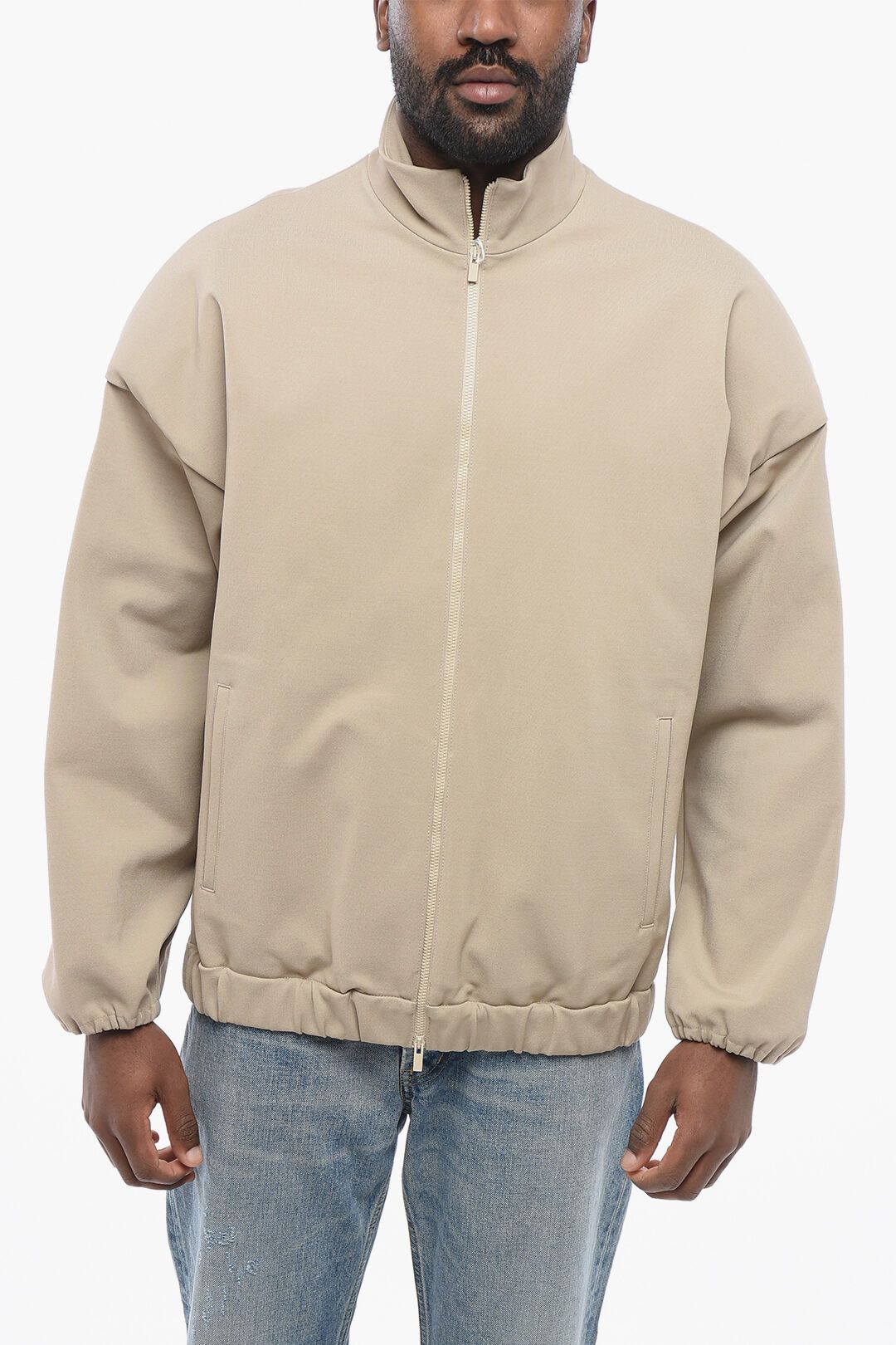 Fear of God og1mm0825 Viscose Blend Eternal Bomber Jacket in Beige Size US M / EU 48-50 / 2 - 1 Thumbnail