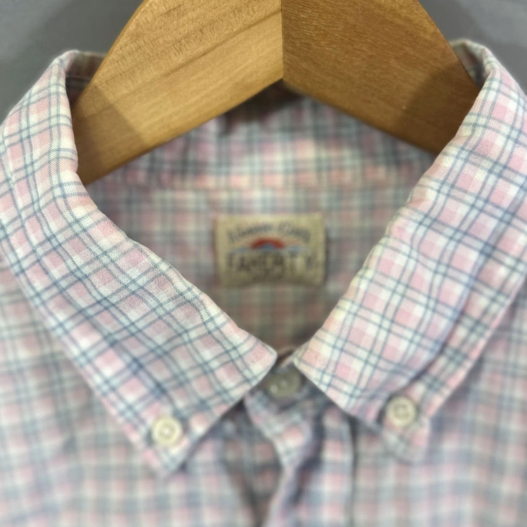 Lands' End Faherty Shirt Mens Large Pink Blue Plaid Button-Down Long Sleeve Casual Size US M / EU 48-50 / 2 - 3 Thumbnail