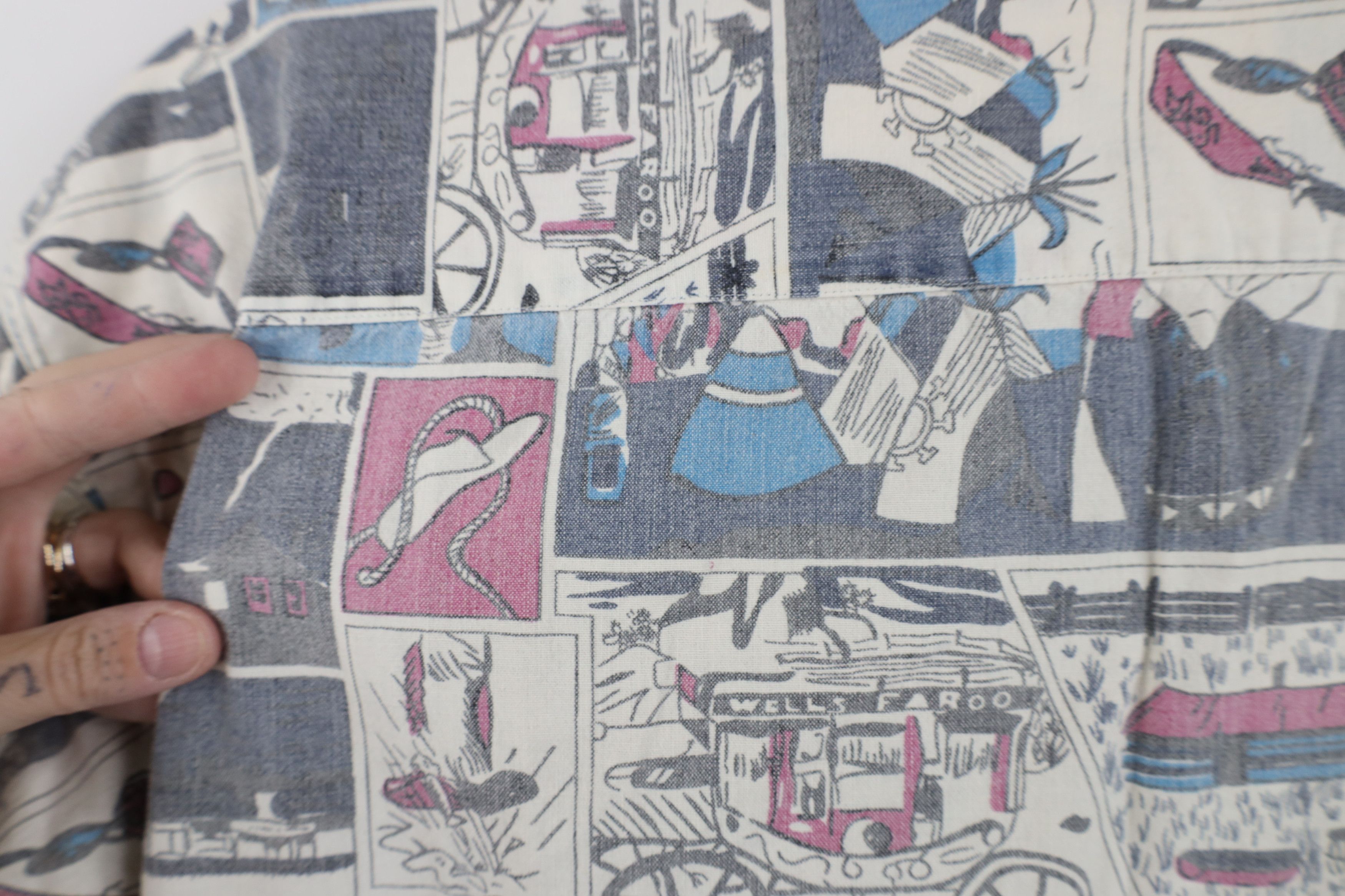 Vintage Vintage 90s Streetwear All Over Print Camp Button Shirt Size S / US 4 / IT 40 - 11 Thumbnail