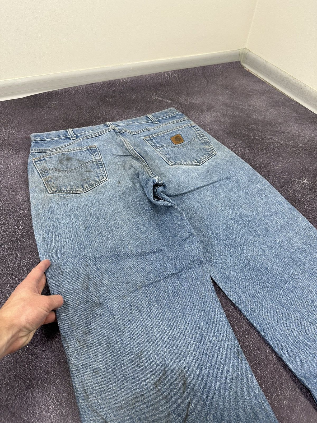 Carhartt Vintage Carhartt Light Blue USA Denim Faded Opium Work Jeans Size US 38 / EU 54 - 4 Thumbnail