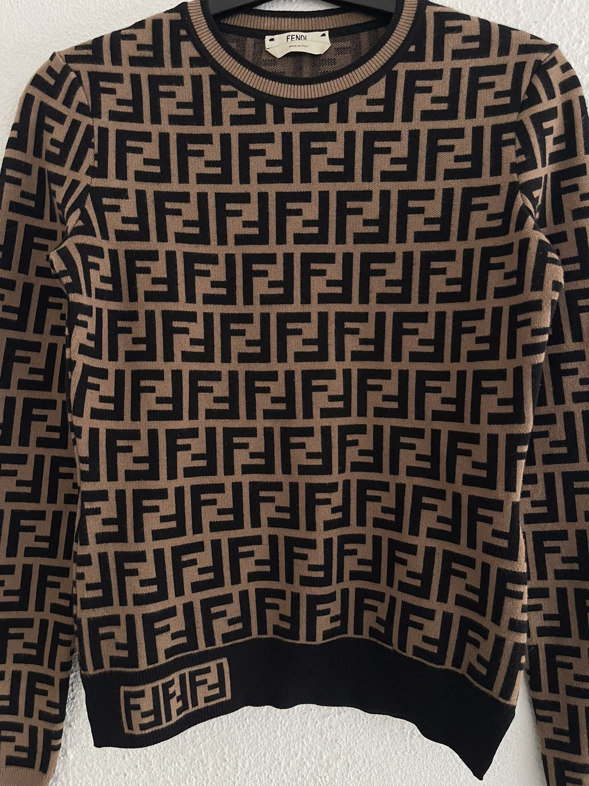 Fendi Fendi Viscose Sweater FF Jacquard Monogram Jumper Size S / US 4 / IT 40 - 6 Thumbnail