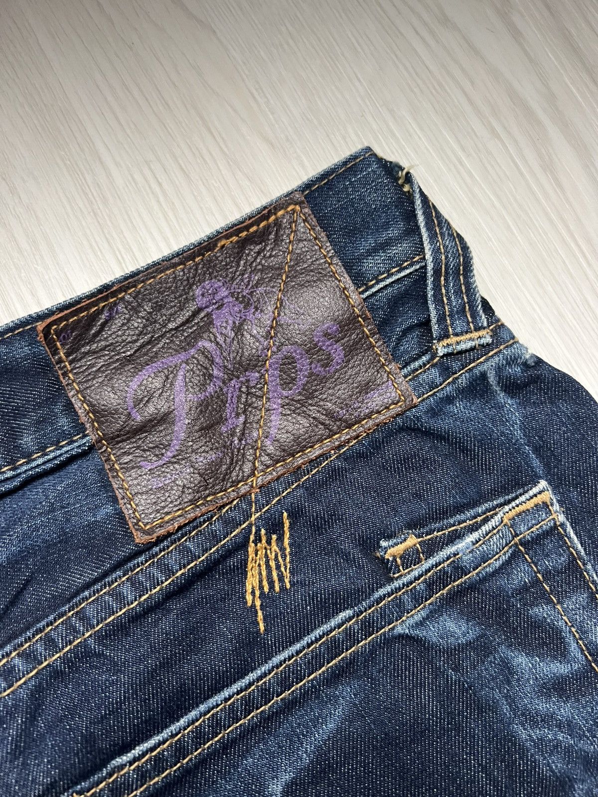 Tornado Mart PRPS Japan Faded Distressed Flared Jeans Size US 34 / EU 50 - 6 Thumbnail