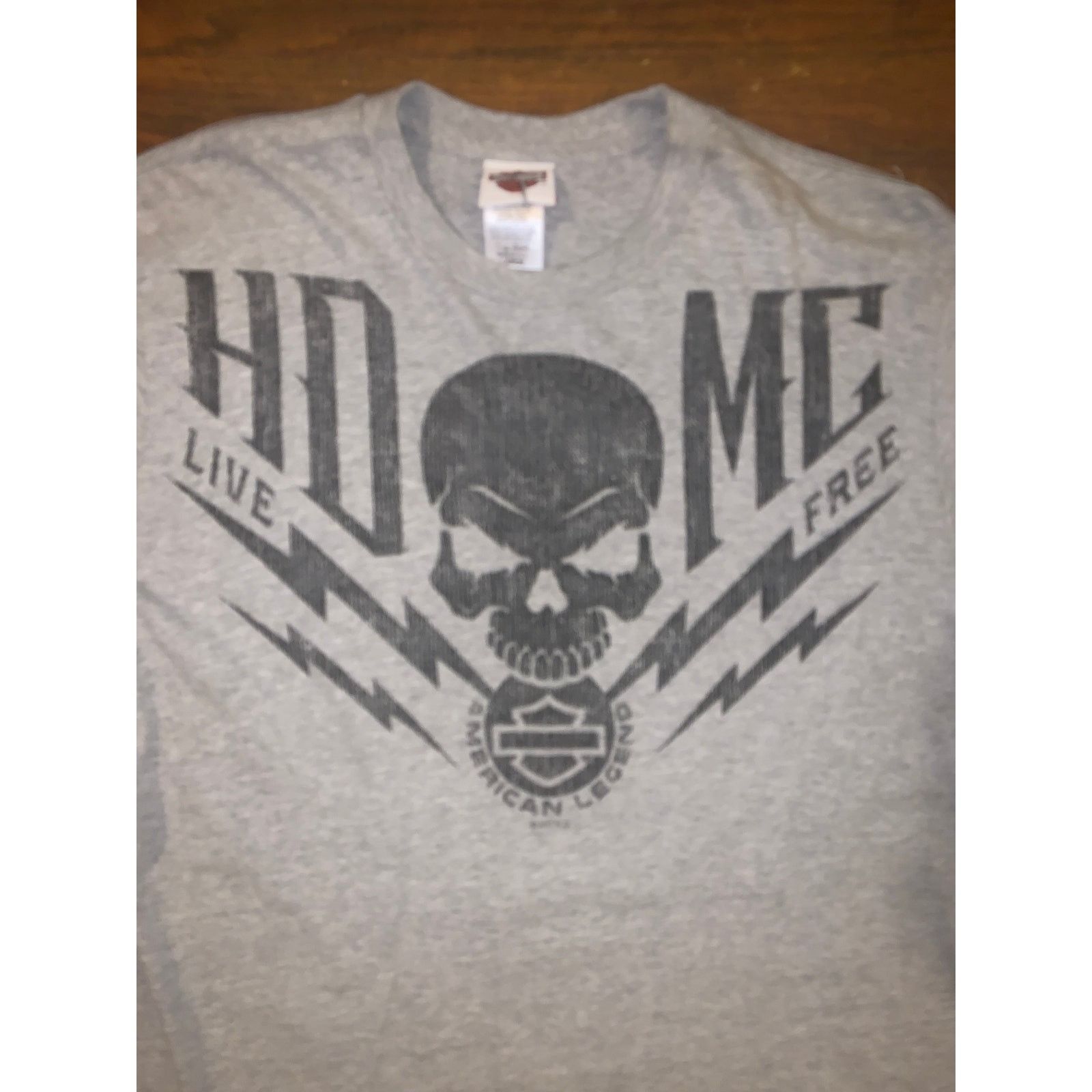 Harley Davidson Harley-Davidson Roswell Alien Motorcycle Tee Gray Men’s L Size US L / EU 52-54 / 3 - 6 Thumbnail