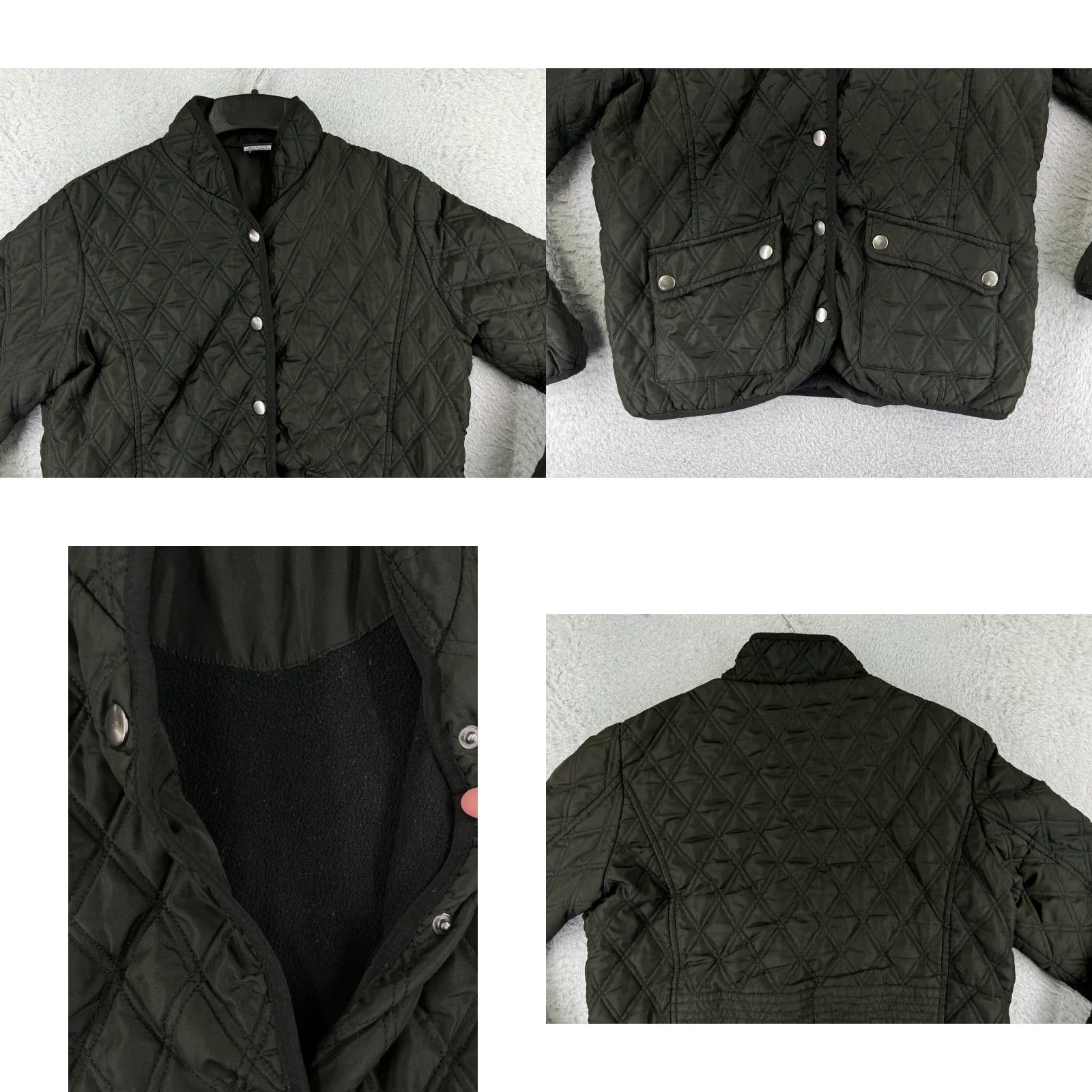 Vintage Jonathan Martin Jacket Womens M Green Quilted Button 100% Polyester Utility Size M / US 6-8 / IT 42-44 - 8 Thumbnail