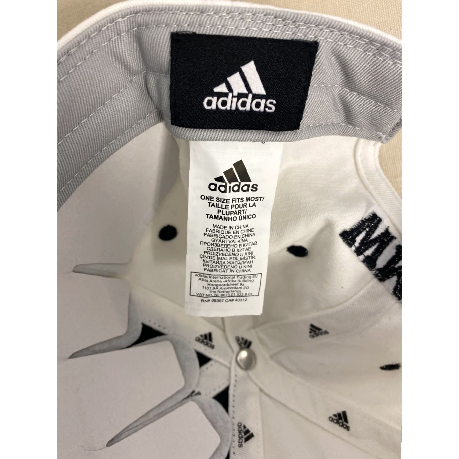 Adidas ADIDAS Baseball Cap Hat Adjustable One Size Black White Logo Casual Sport Dad Mens Size ONE SIZE - 7 Thumbnail