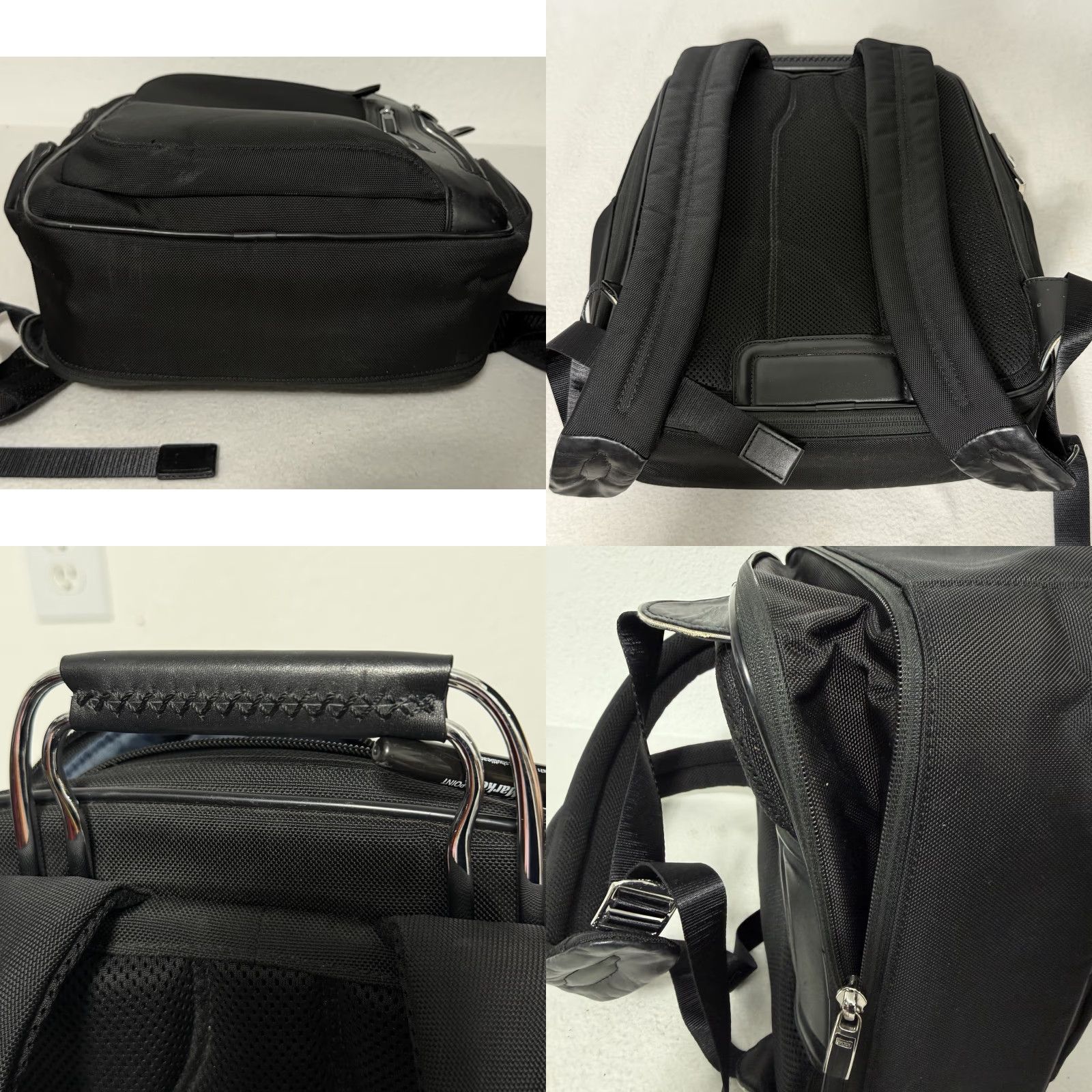 Tumi Tumi Arrive Kingsford Backpack Black Expandable Leather Canvas Nylon Unisex Adults Size ONE SIZE - 9 Thumbnail