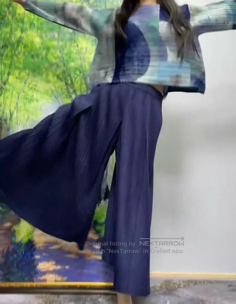Issey Miyake Issey Miyake Blue Pants Size 25" / US 0 / IT 36 - 2 Thumbnail