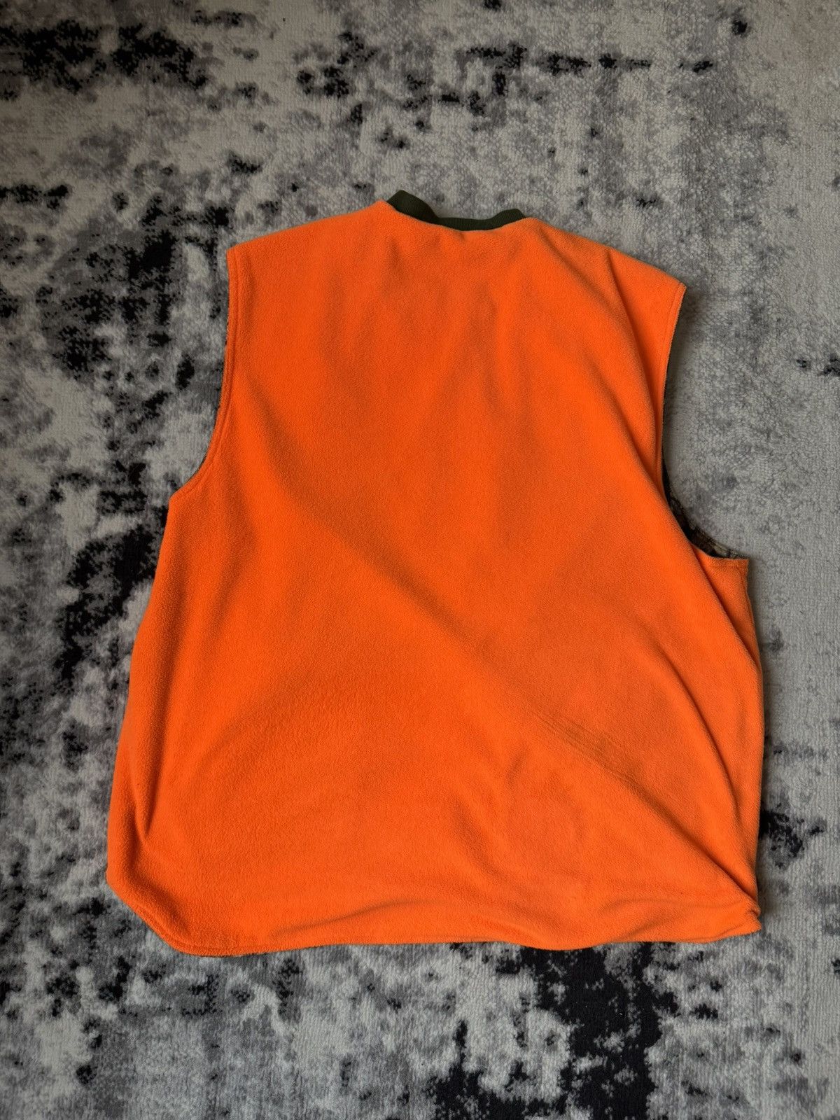 Japanese Brand × Vintage Reversible Sleeveless Fleece Forest Print Orange Neon Size US XL / EU 56 / 4 - 4 Thumbnail