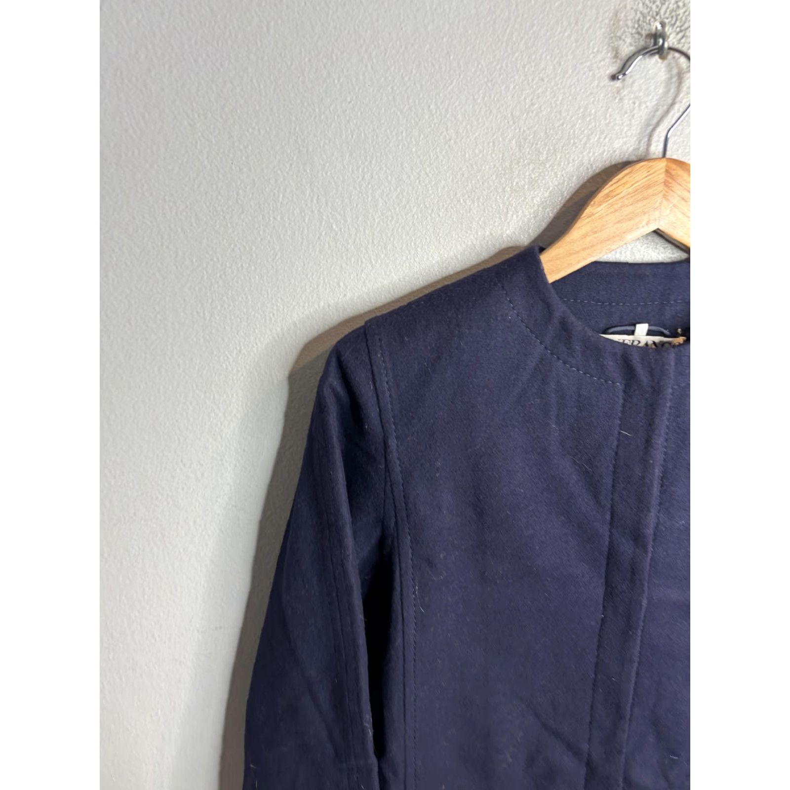 Gianfranco Ferre Gianfranco Ferre Jacket Womens 38 Blue Wool Collarless Open Front Made Italy Size XS / US 0-2 / IT 36-38 - 2 Thumbnail
