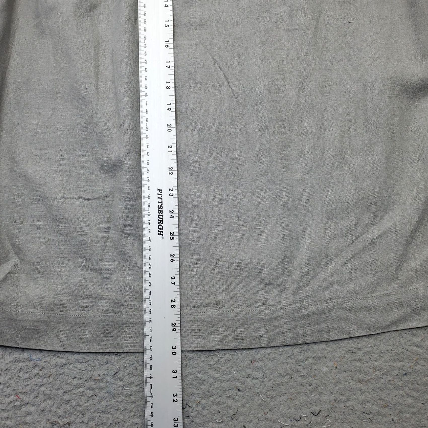Pendleton Pendleton Womens 18 Gray Linen A-Line Skirt Back Zip Belted Pleated Waist 18.5 inch Short Subtle N/A Size 40" / US 18 - 3 Thumbnail