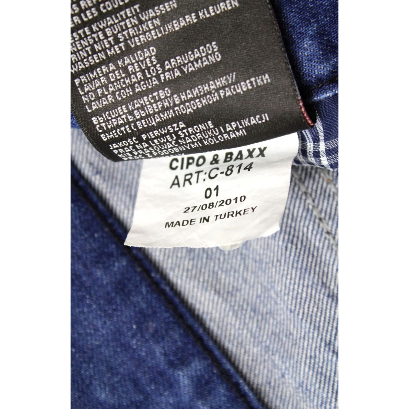 Denime Cipo & Baxx Jeans Mens Blue Regular Ripped Whiskers W29 L32 Size US 29 - 7 Thumbnail