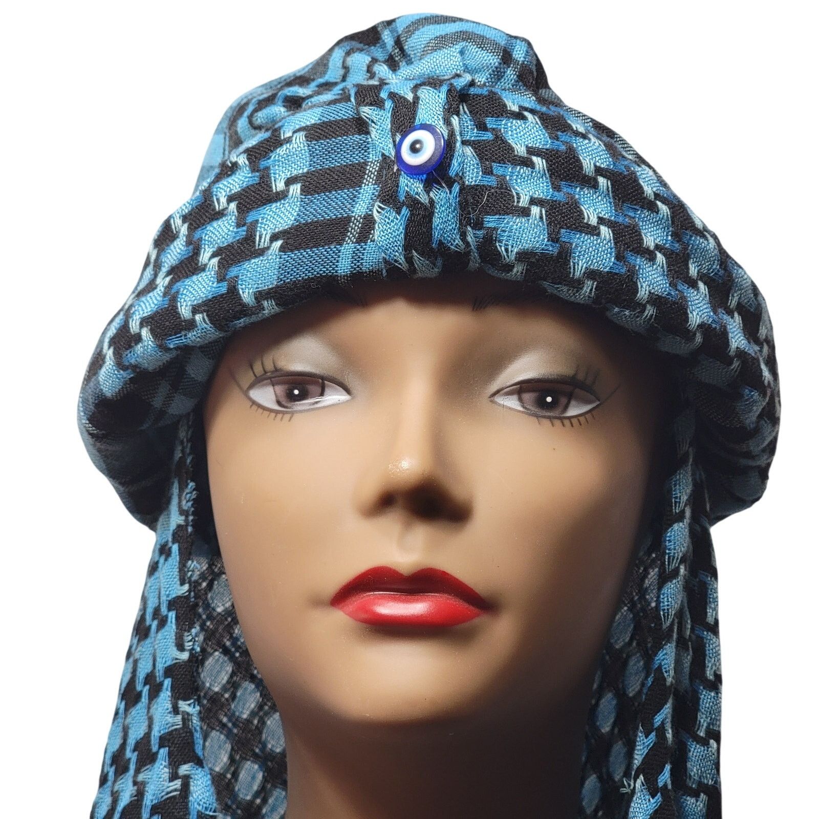 Other Traditional Fez Hat with Scarf, Keffiyeh w/ All-Seeing Eye Size ONE SIZE - 2 Thumbnail