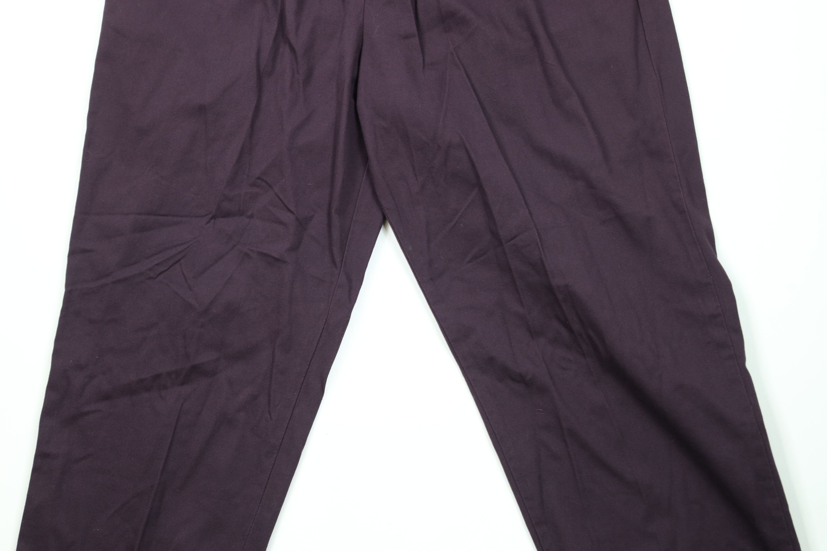 Vintage Vintage 90s Streetwear Tapered Leg Pants Eggplant Purple Size 40" / US 18 - 3 Thumbnail