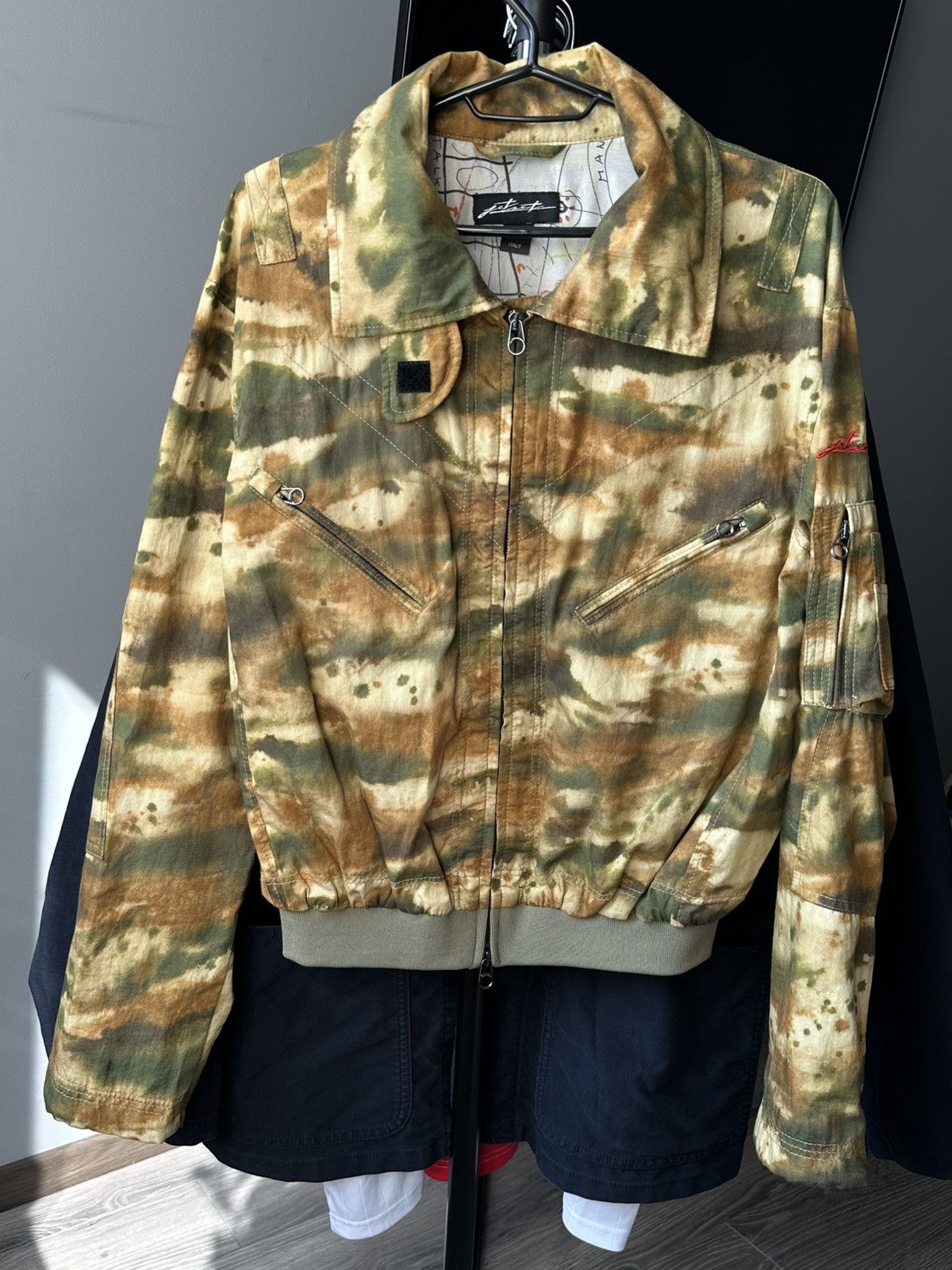 JET SET Jet Set camo bomber cotton/silk jacket MA-1 CWU Size XS / US 0-2 / IT 36-38 - 1 Thumbnail