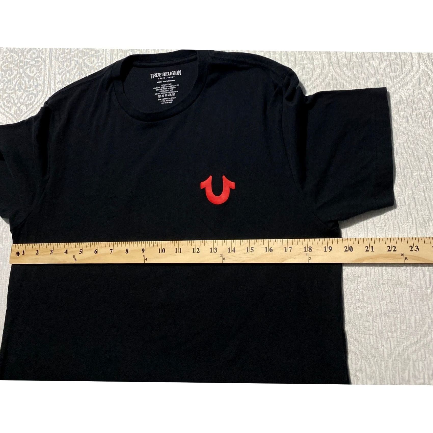 True Religion TRUE RELIGION T-Shirt Mens M Black Buddha Guitar Back Print Logo Graphic Tee Size US M / EU 48-50 / 2 - 4 Thumbnail