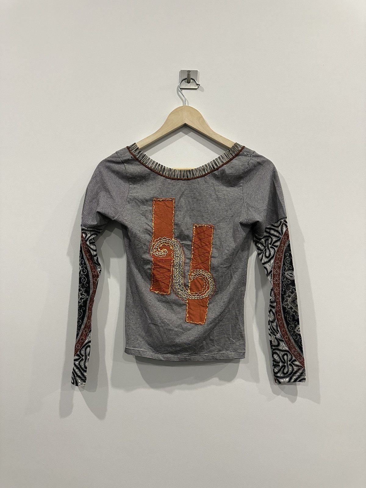 Save The Queen all printed top long sleeve mesh JPG style