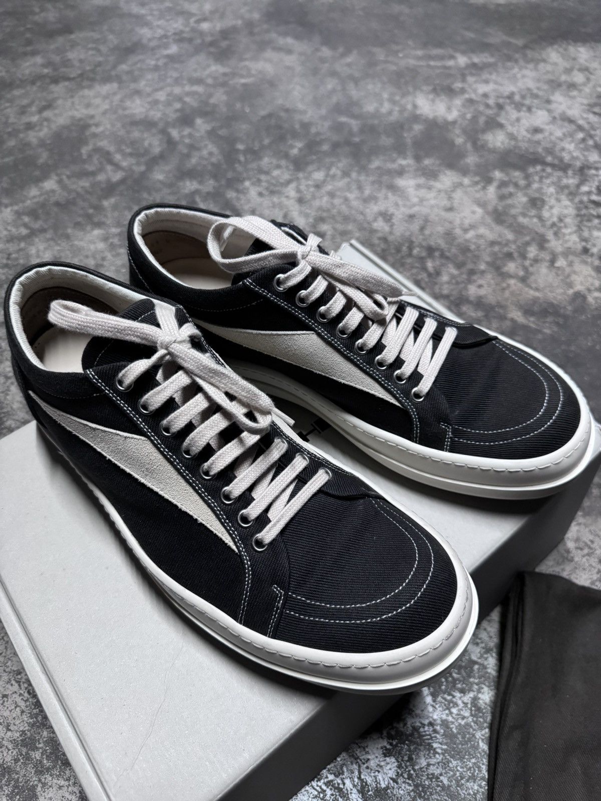 Rick Owens × Rick Owens Drkshdw Rick Owens Vintage Vans EDFU 2023 Size US 12 / EU 45 - 3 Thumbnail