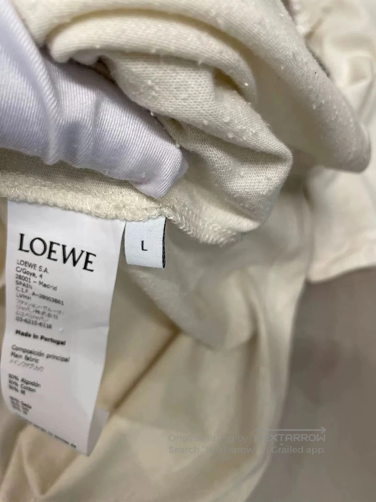 Loewe Loewe Beige Cotton T. Size US L / EU 52-54 / 3 - 6 Thumbnail
