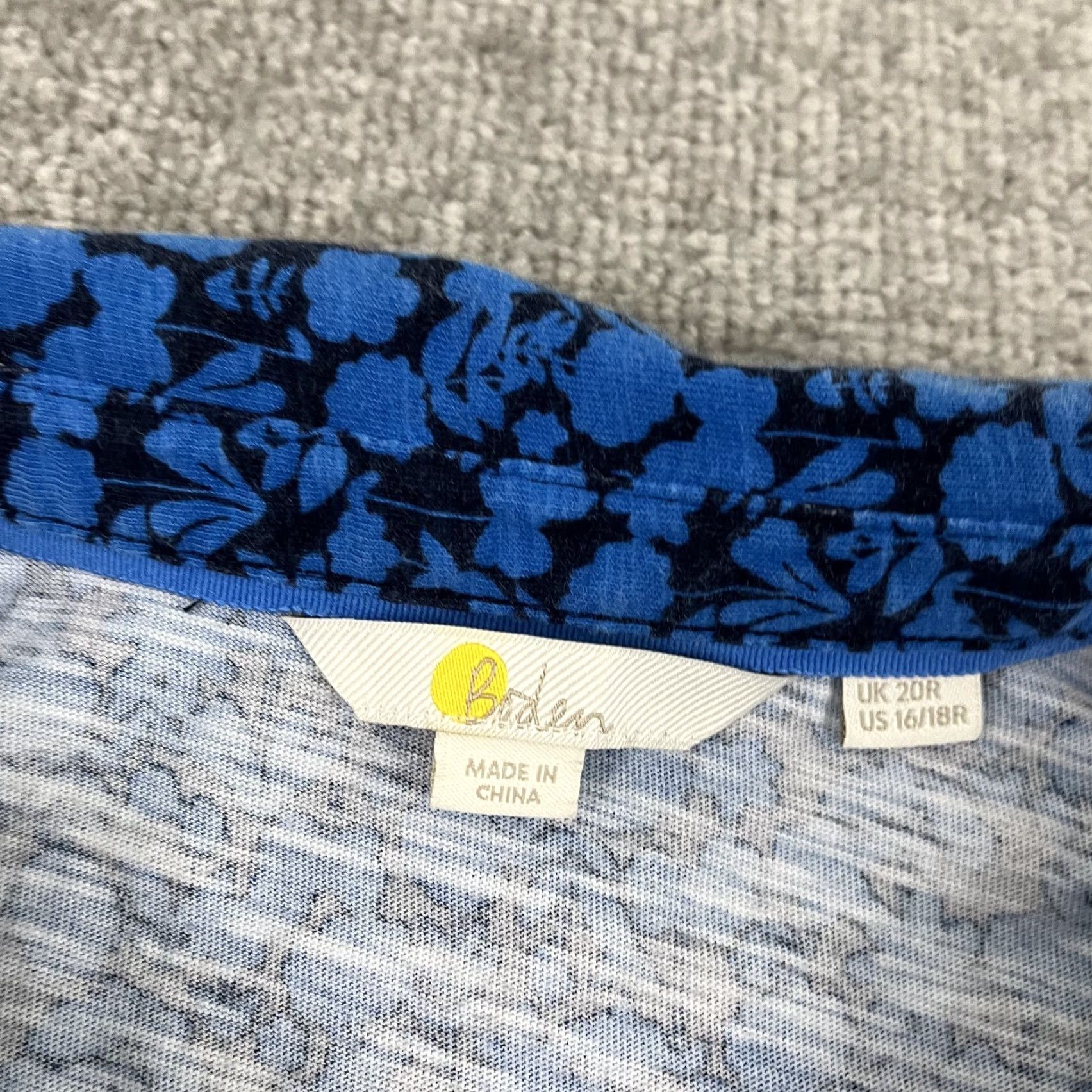 Boden VINTAGE Boden Women's Tunic Dress 16 Blue Floral Long Sleeve Pockets Collared All Seasons Size XXL / US 16-18 / IT 52-54 - 2 Thumbnail