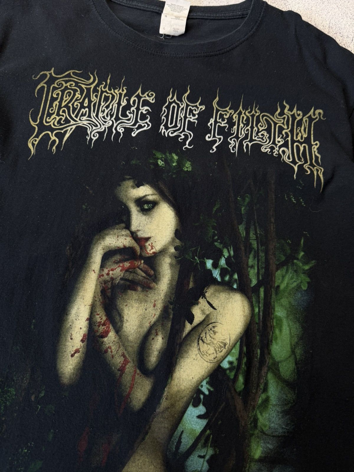 Band Tees Vintage Cradle Of Filth T Shirt King Of The Woods Rare Y2K Size US L / EU 52-54 / 3 - 12 Thumbnail