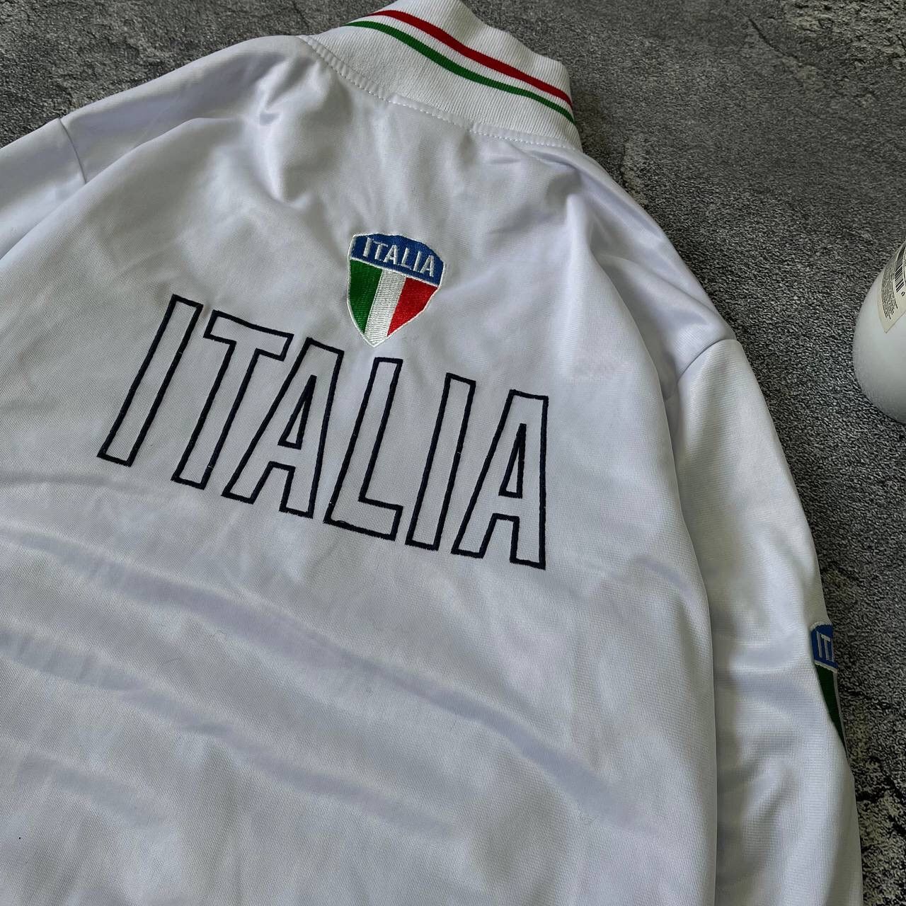Other Y2K Rare 🇮🇹 White Italia Team big center logo Soccer Zip Size US S / EU 44-46 / 1 - 2 Thumbnail