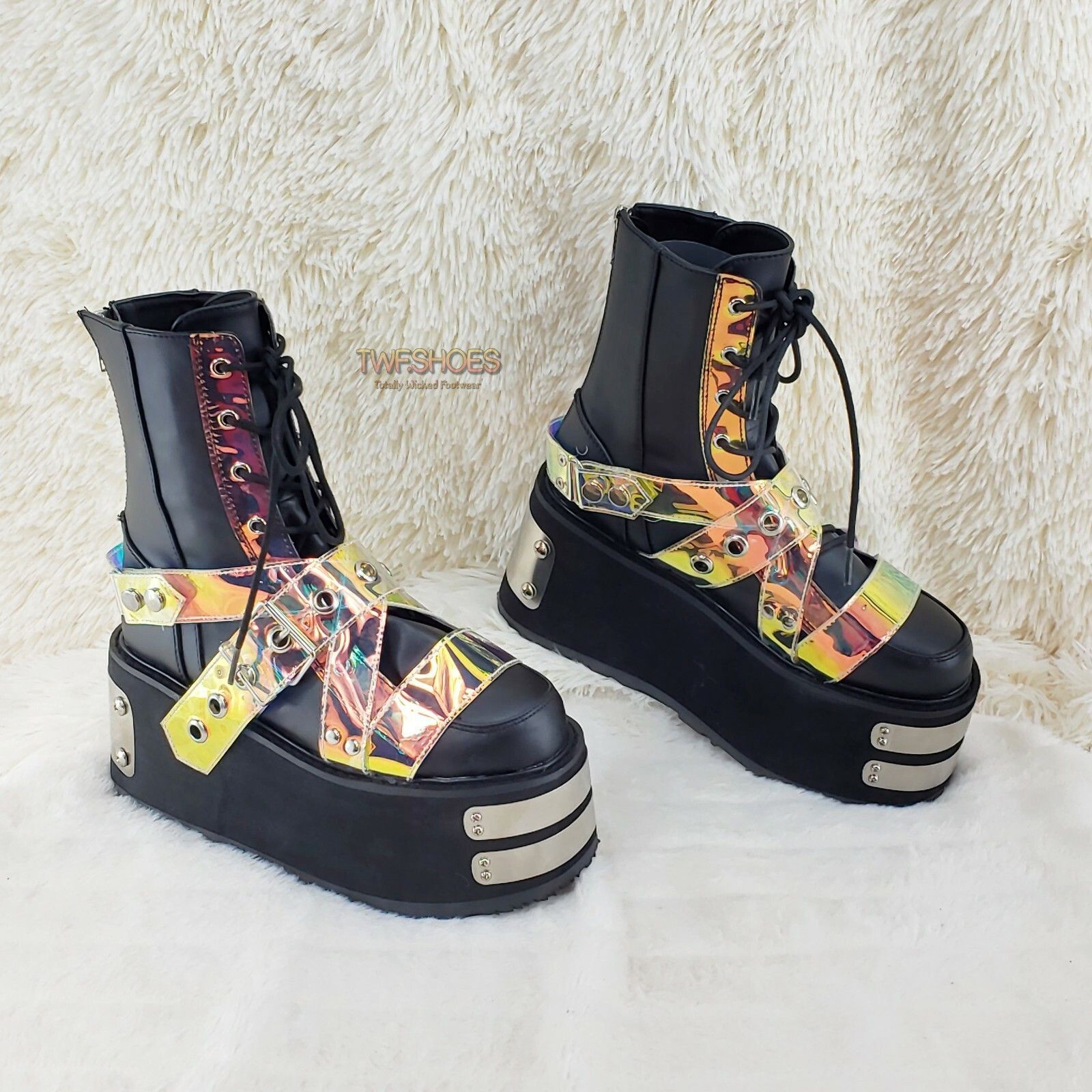 Demonia Cult DEMONIA Damned 116 Goth Trapdoor 3.5" Platform Goth Punk Ank Size US 11 / IT 41 - 1 Thumbnail