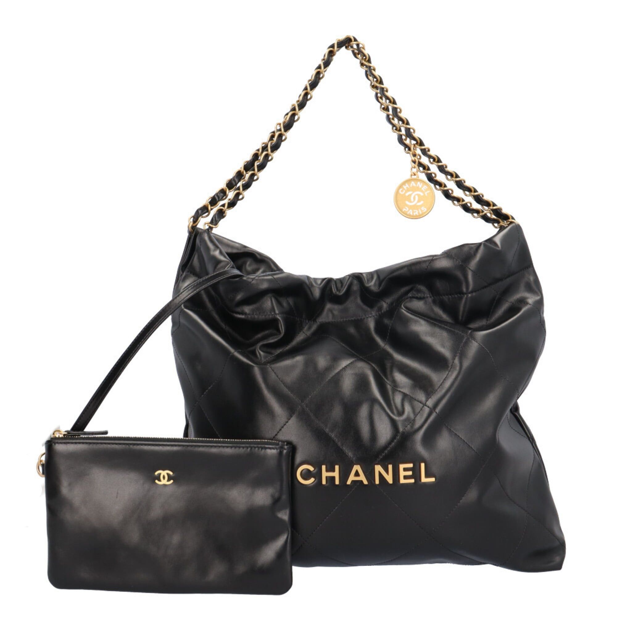 Chanel Chanel 22 Small Shoulder Bag, AS3260, Black, Women's, Chain Size ONE SIZE - 1 Thumbnail