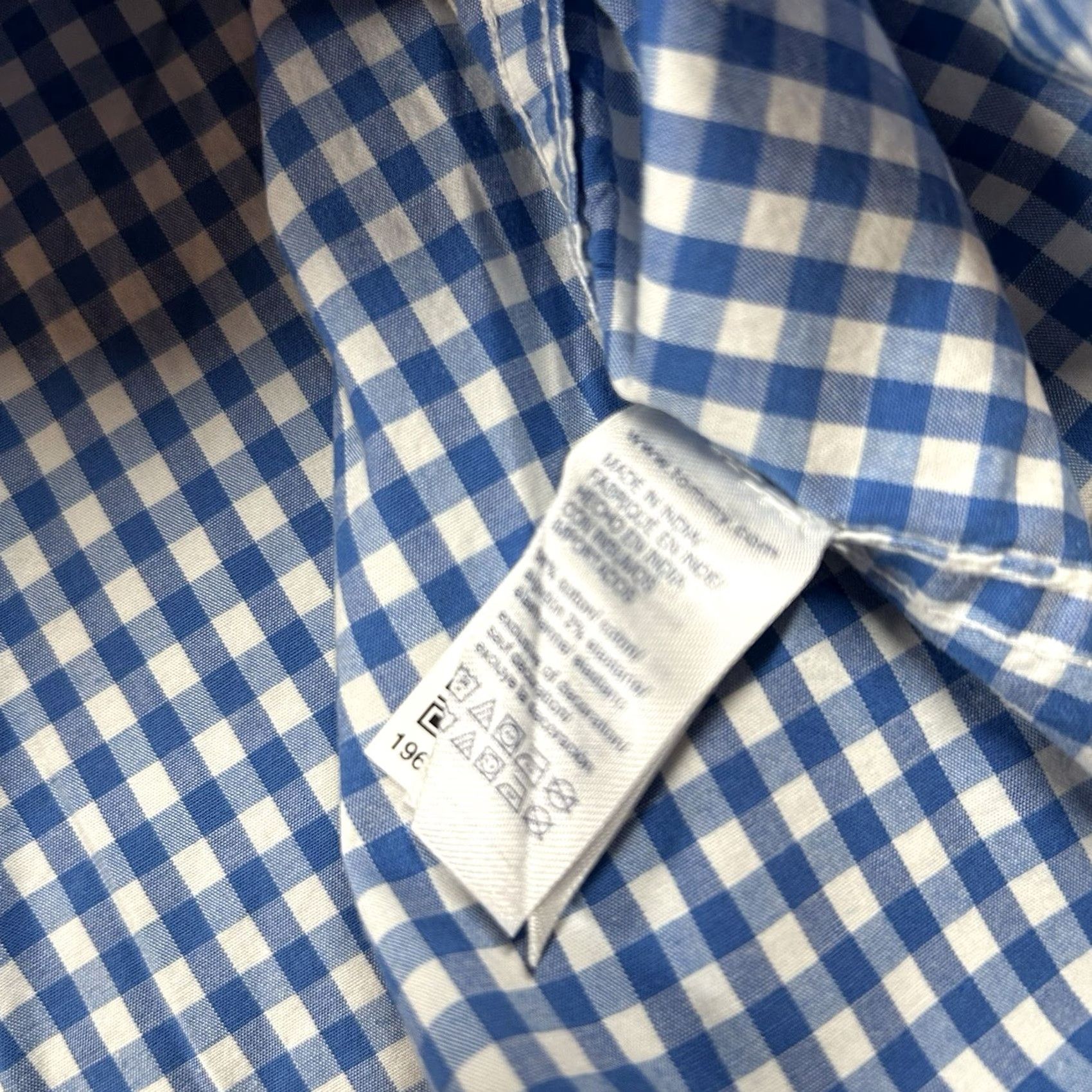 Tommy Hilfiger Tommy Hilfiger Shirt Mens Large Blue White Check Stretch Button Up Long Sleeve Size US L / EU 52-54 / 3 - 6 Thumbnail