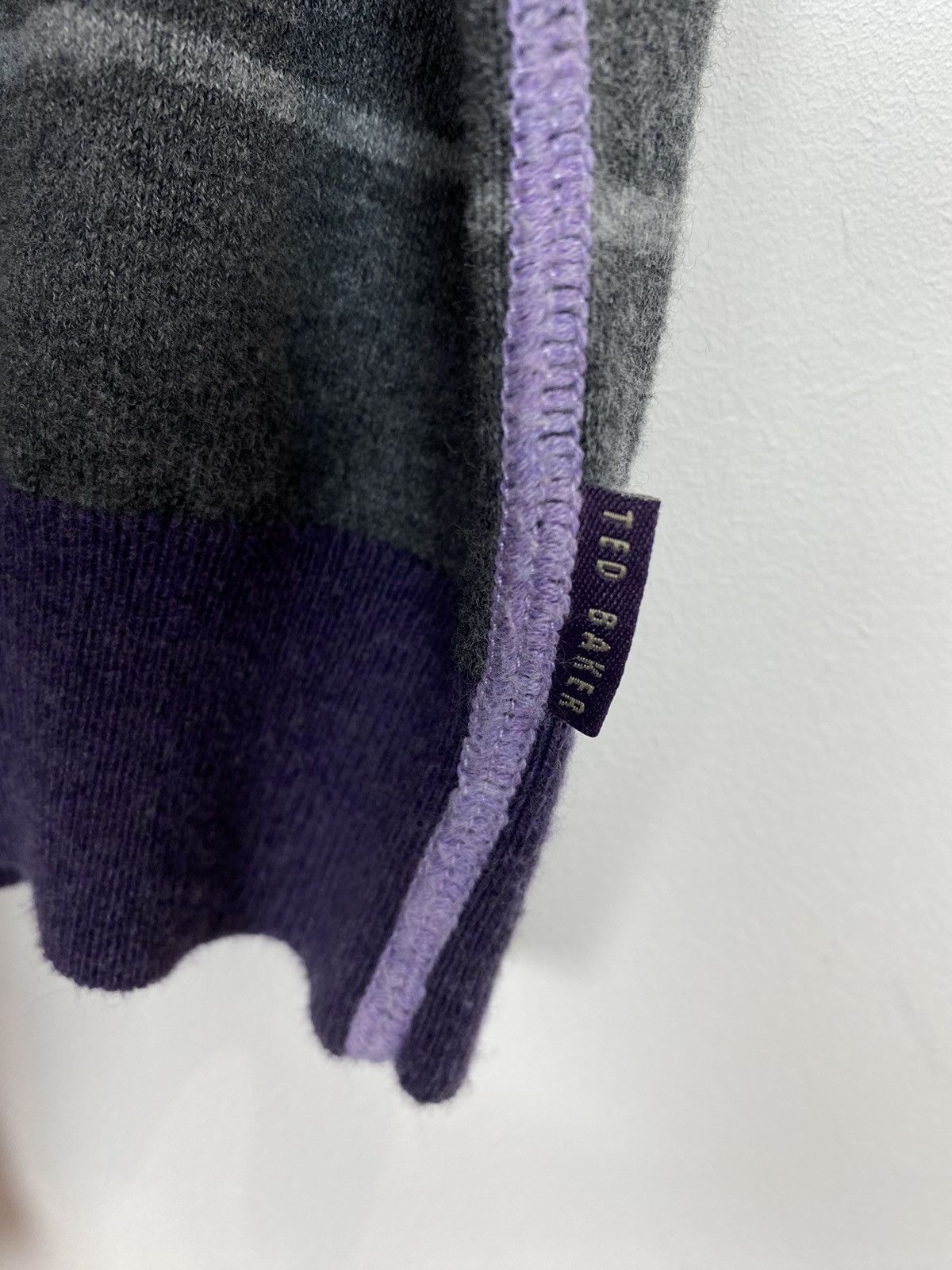 Ted Baker Ted Baker Purple Label Jumper Sweater Strip Wool Long Sleeve Size US L / EU 52-54 / 3 - 5 Thumbnail