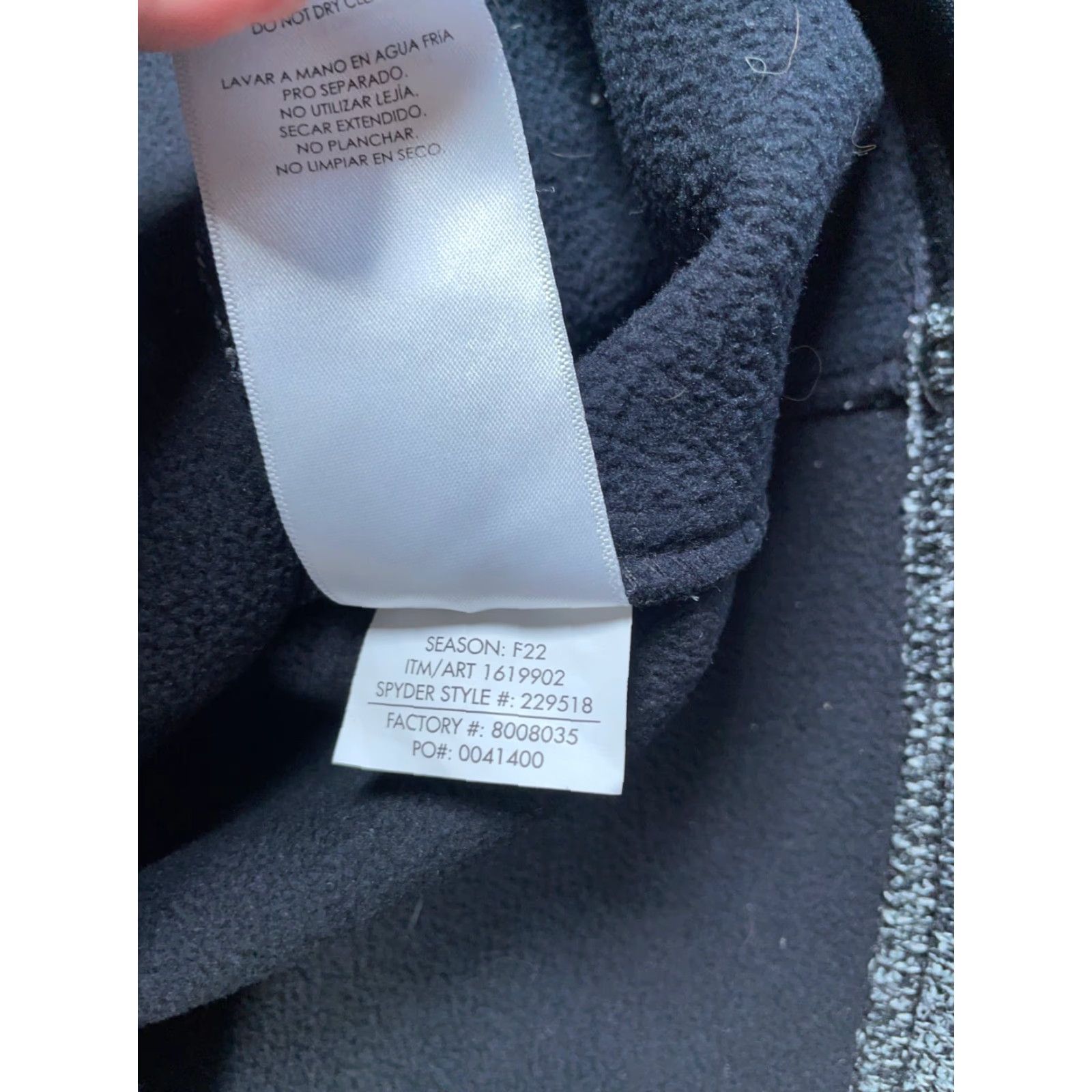 Spyder Spyder 1/4 Zip Marble Pullover Jacket Adult Medium Gray Black Mock Neck Ski Outdoors Size US M / EU 48-50 / 2 - 5 Thumbnail