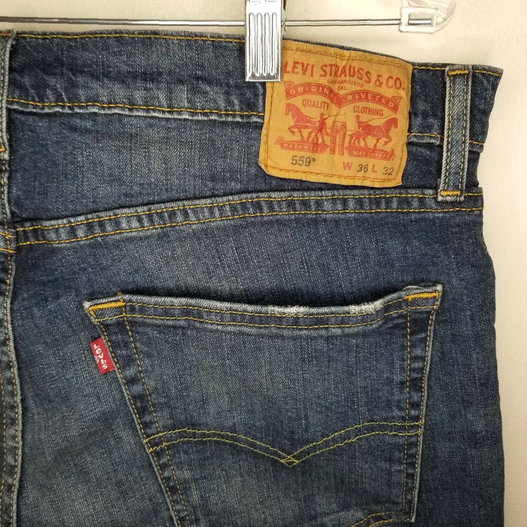 Levi's LEVI'S 559 Jeans Men 36x32 Blue Straight Size US 36 / EU 52 - 6 Thumbnail